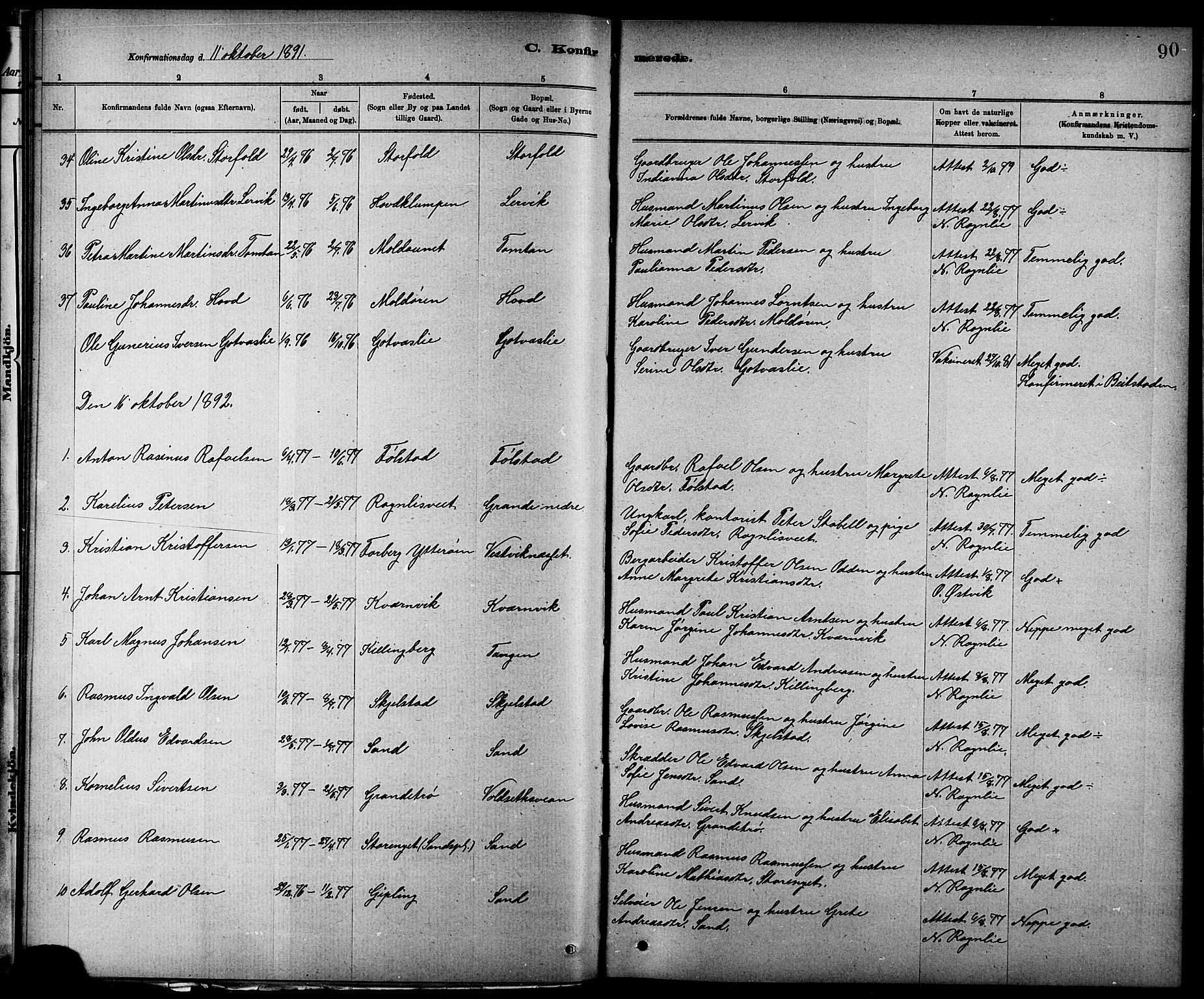 Ministerialprotokoller, klokkerbøker og fødselsregistre - Nord-Trøndelag, SAT/A-1458/744/L0423: Parish register (copy) no. 744C02, 1886-1905, p. 90