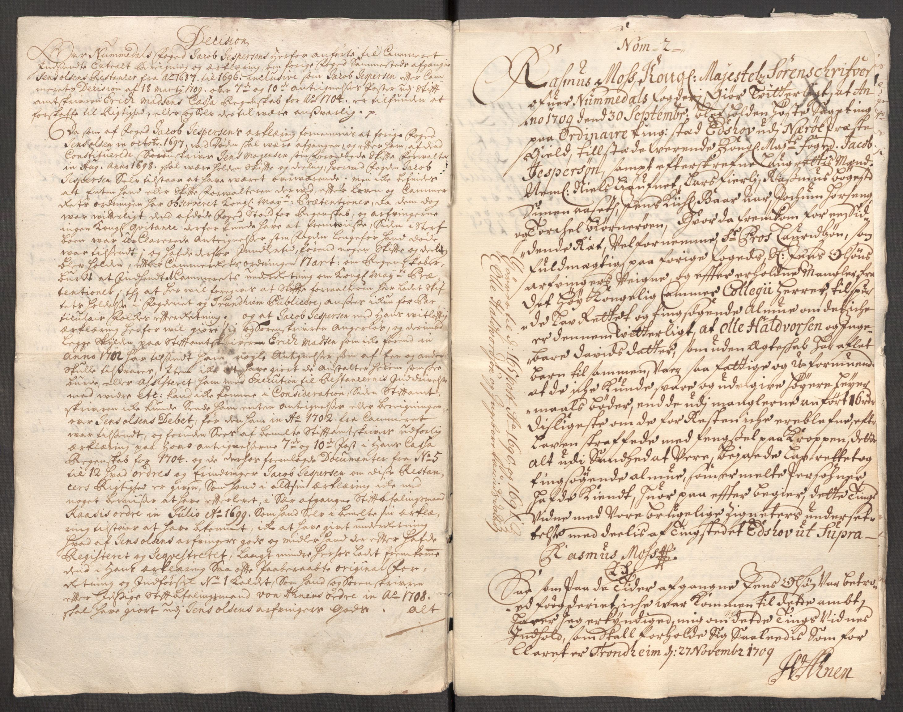 Rentekammeret inntil 1814, Reviderte regnskaper, Fogderegnskap, AV/RA-EA-4092/R64/L4425: Fogderegnskap Namdal, 1696-1698, p. 123