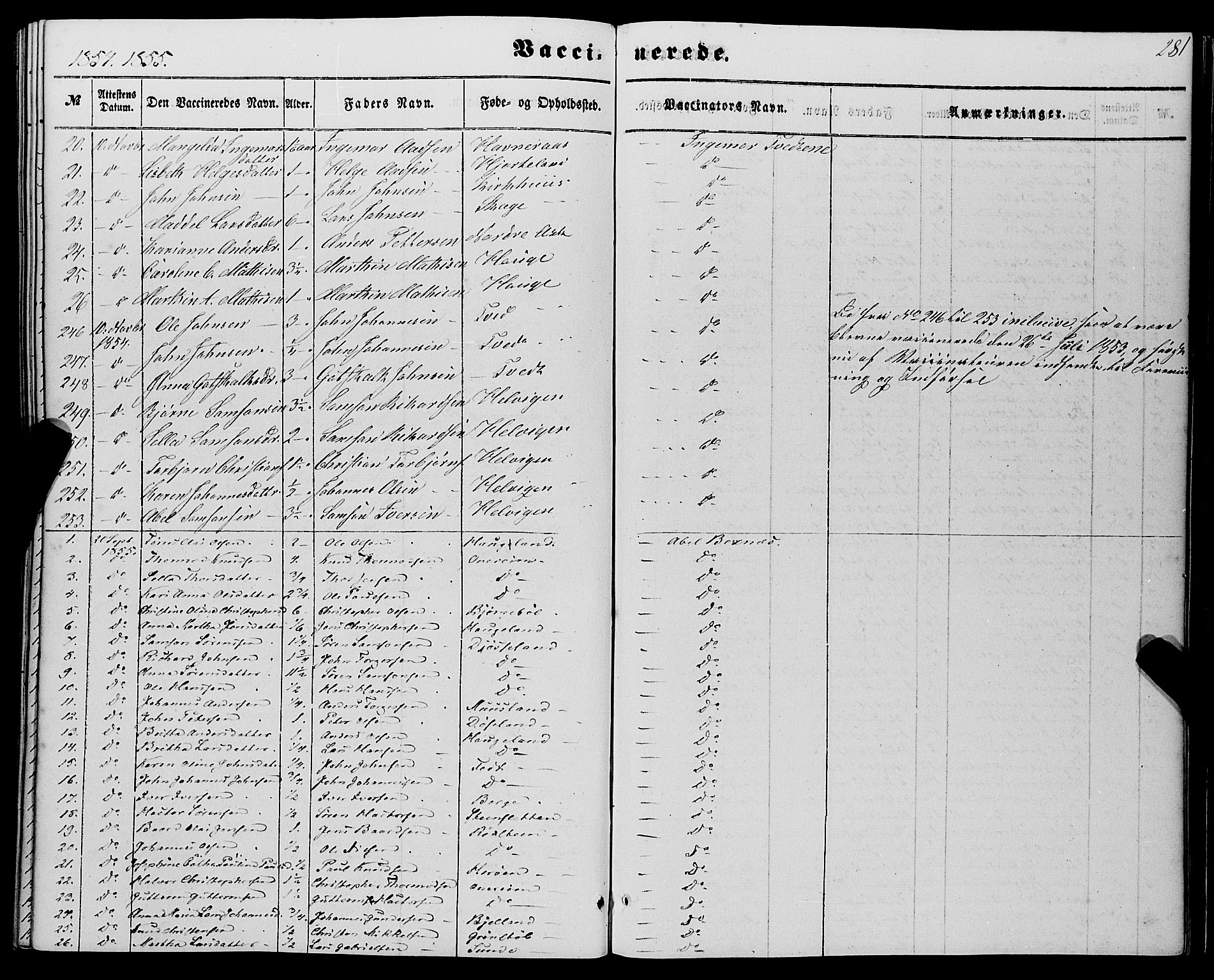 Kvinnherad sokneprestembete, SAB/A-76401/H/Haa: Parish register (official) no. A 8, 1854-1872, p. 281