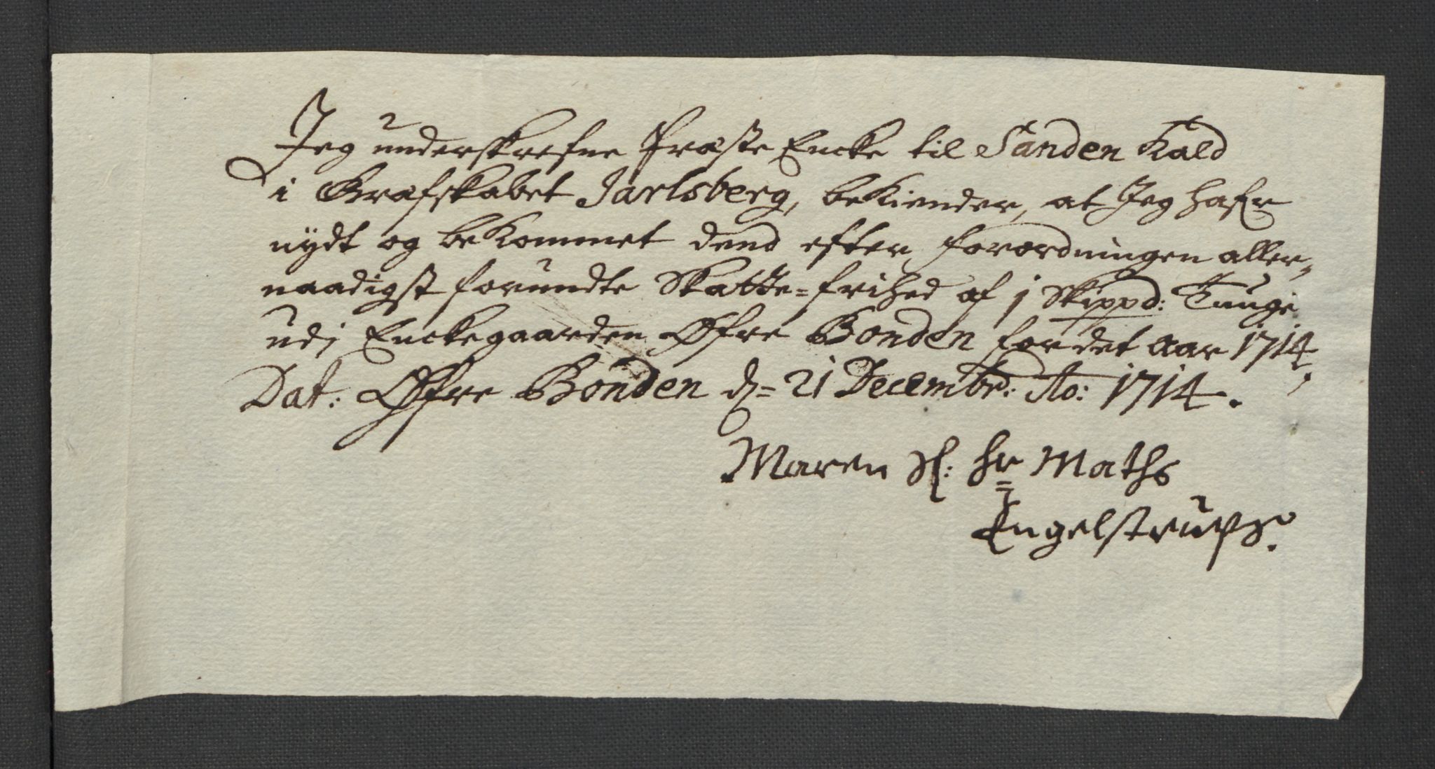 Rentekammeret inntil 1814, Reviderte regnskaper, Fogderegnskap, AV/RA-EA-4092/R32/L1878: Fogderegnskap Jarlsberg grevskap, 1713, p. 240