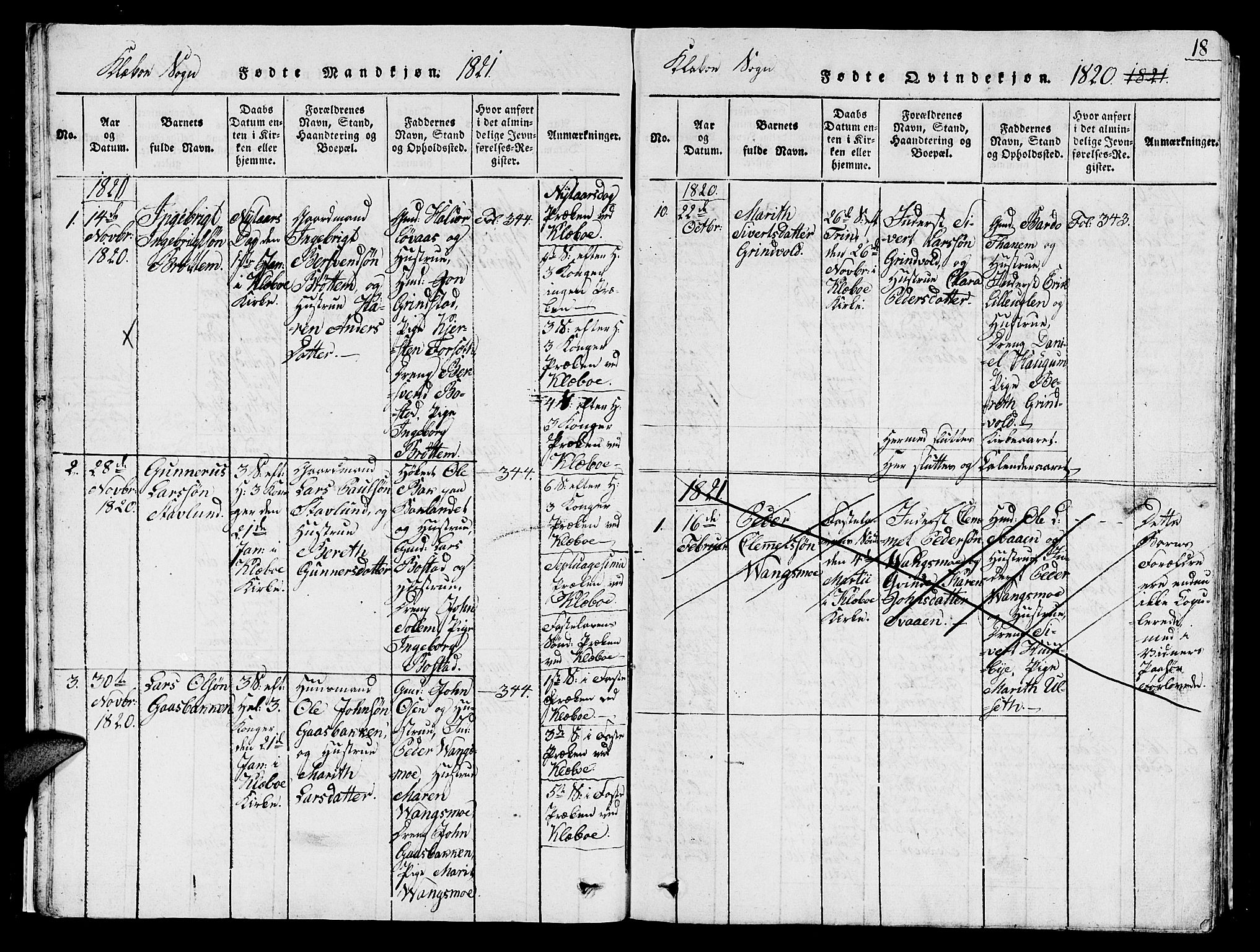 Ministerialprotokoller, klokkerbøker og fødselsregistre - Sør-Trøndelag, SAT/A-1456/618/L0450: Parish register (copy) no. 618C01, 1816-1865, p. 18