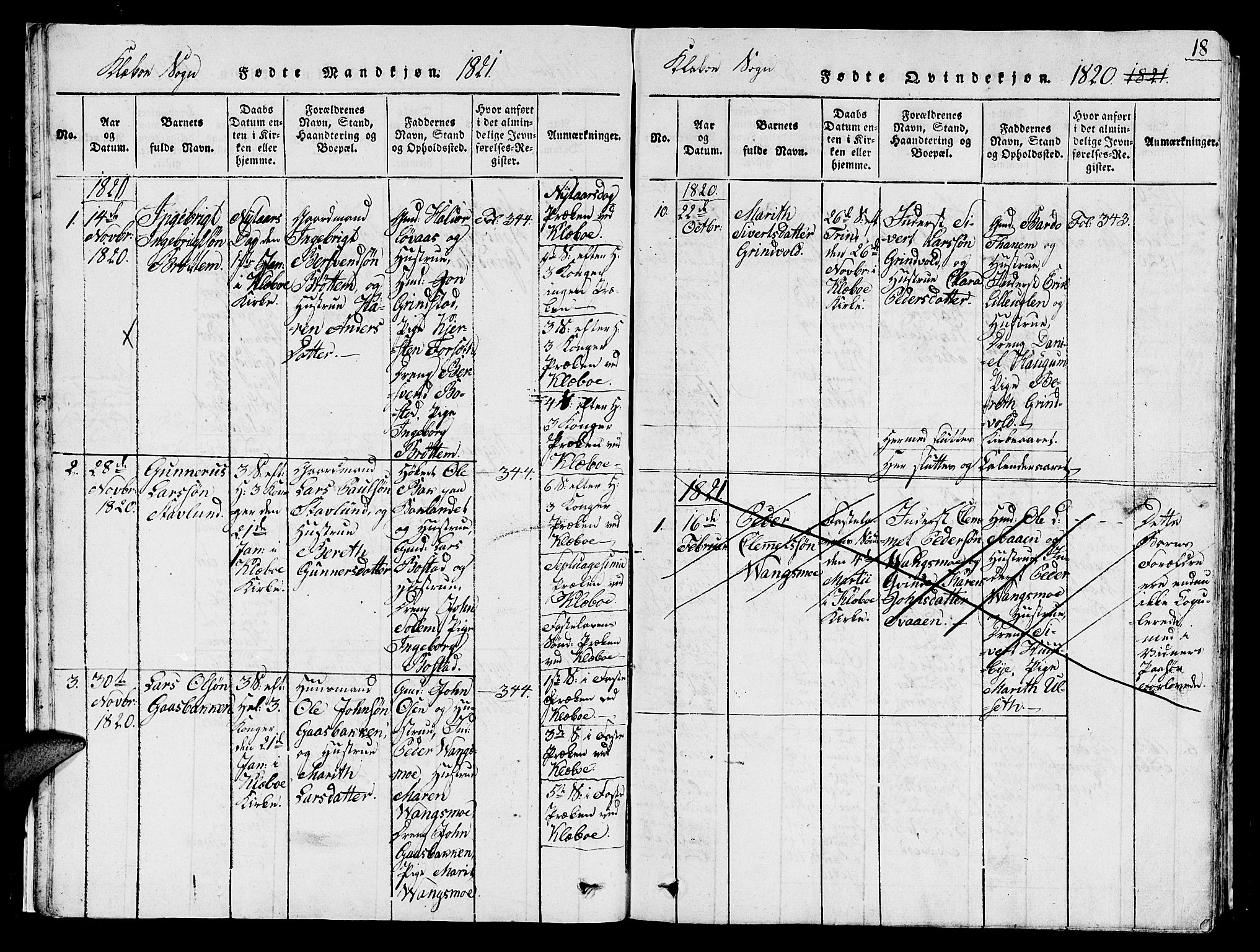 Ministerialprotokoller, klokkerbøker og fødselsregistre - Sør-Trøndelag, AV/SAT-A-1456/618/L0450: Parish register (copy) no. 618C01, 1816-1865, p. 18