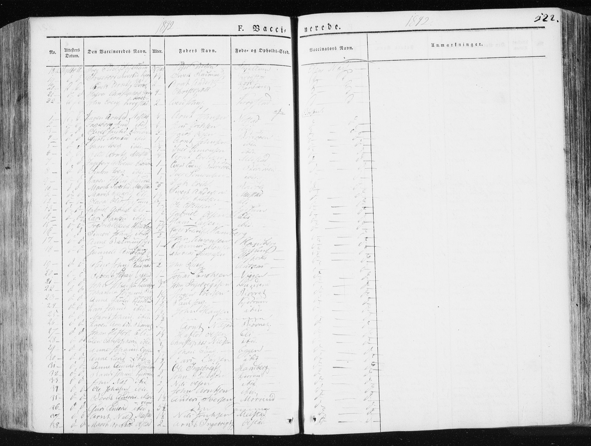 Ministerialprotokoller, klokkerbøker og fødselsregistre - Sør-Trøndelag, SAT/A-1456/665/L0771: Parish register (official) no. 665A06, 1830-1856, p. 522