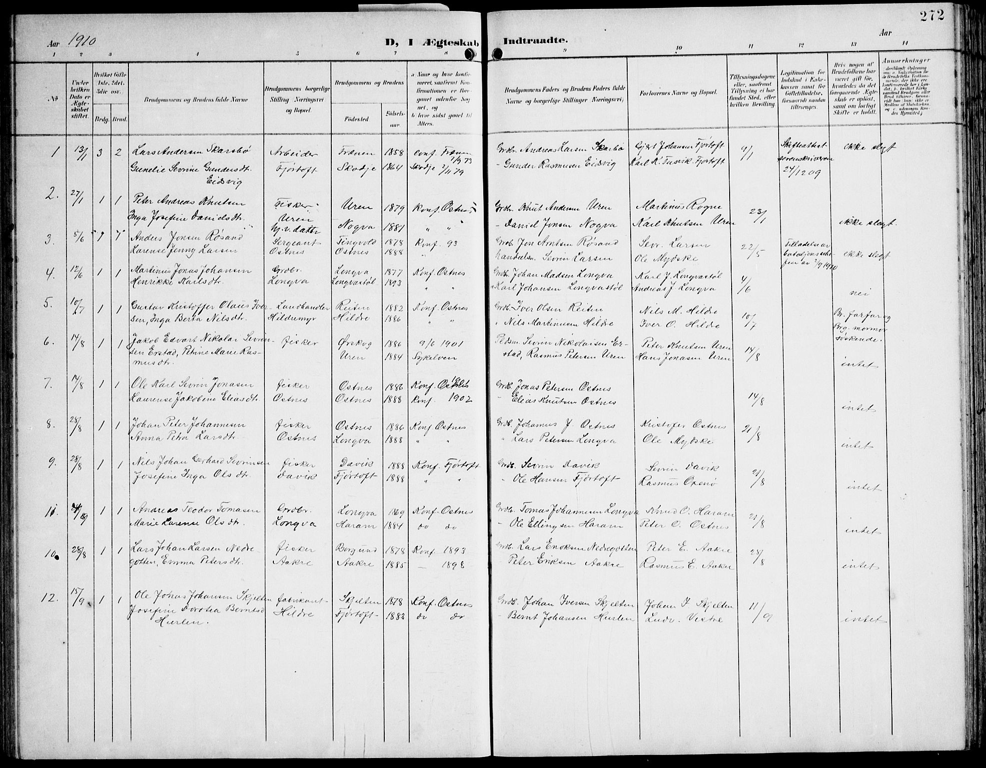 Ministerialprotokoller, klokkerbøker og fødselsregistre - Møre og Romsdal, AV/SAT-A-1454/536/L0511: Parish register (copy) no. 536C06, 1899-1944, p. 272