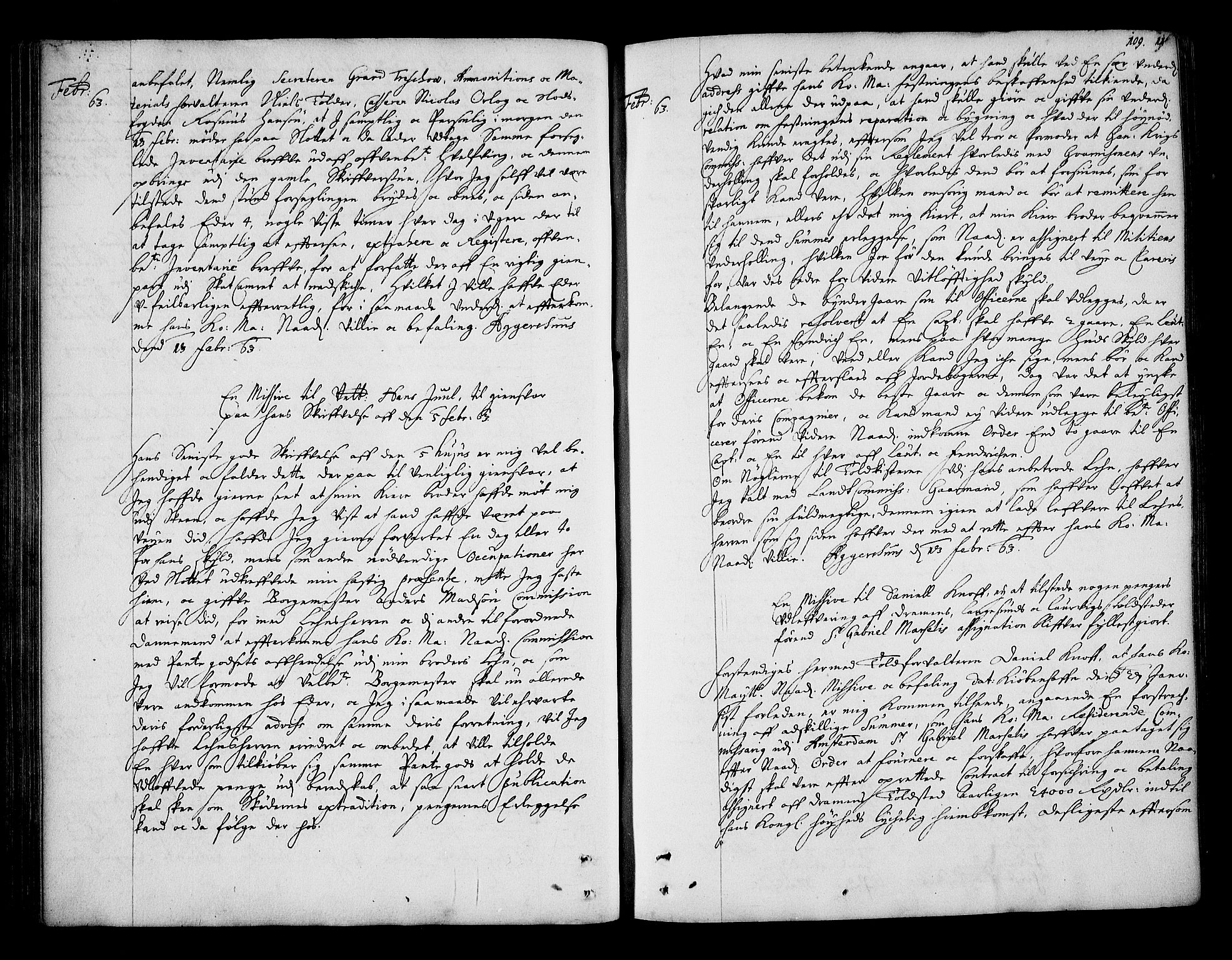 Stattholderembetet 1572-1771, AV/RA-EA-2870/Bb/L0003: Ordreprotokoll, 1662-1670, p. 108b-109a