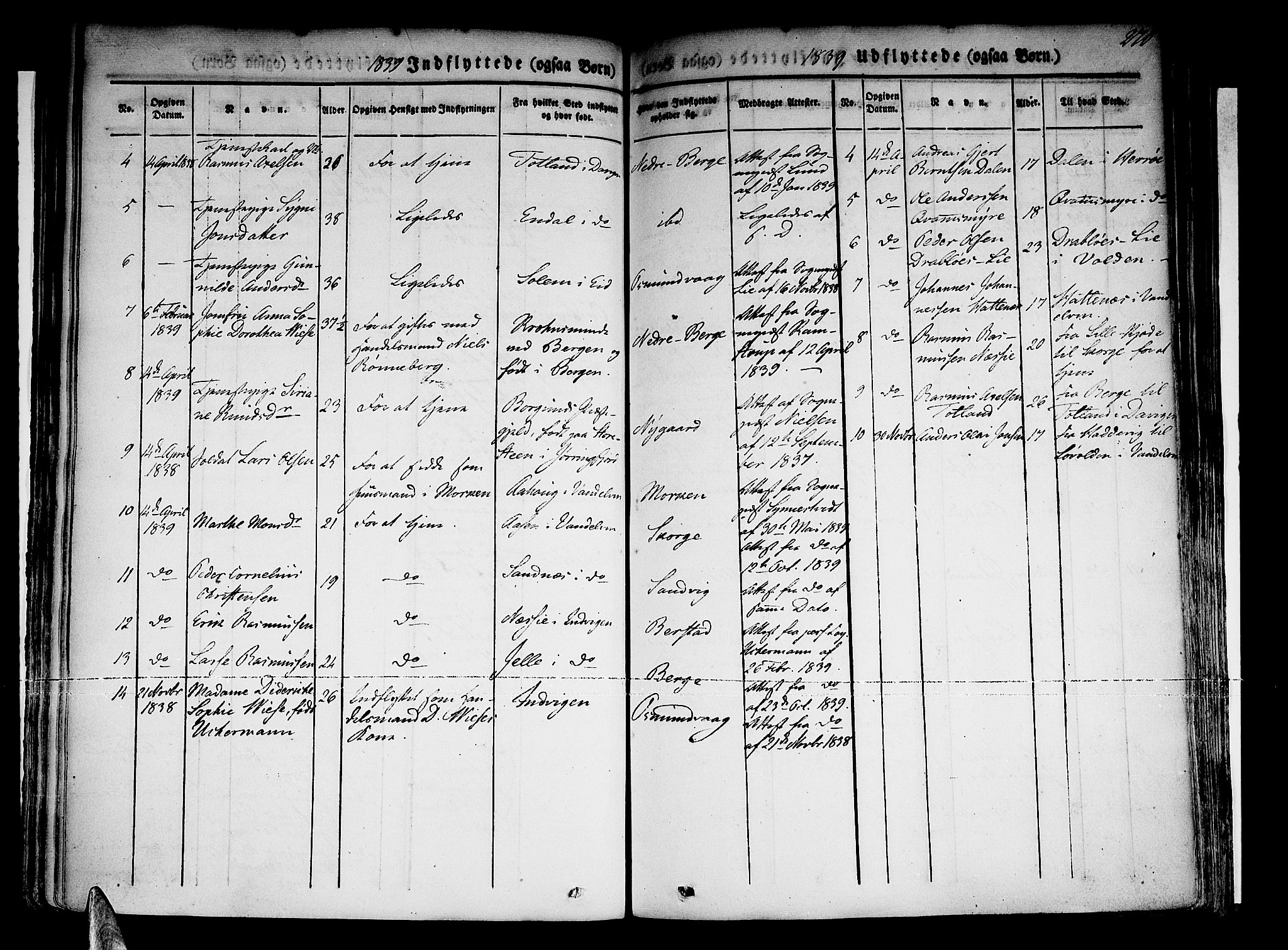 Selje sokneprestembete, AV/SAB-A-99938/H/Ha/Haa/Haaa: Parish register (official) no. A 9, 1829-1844, p. 270