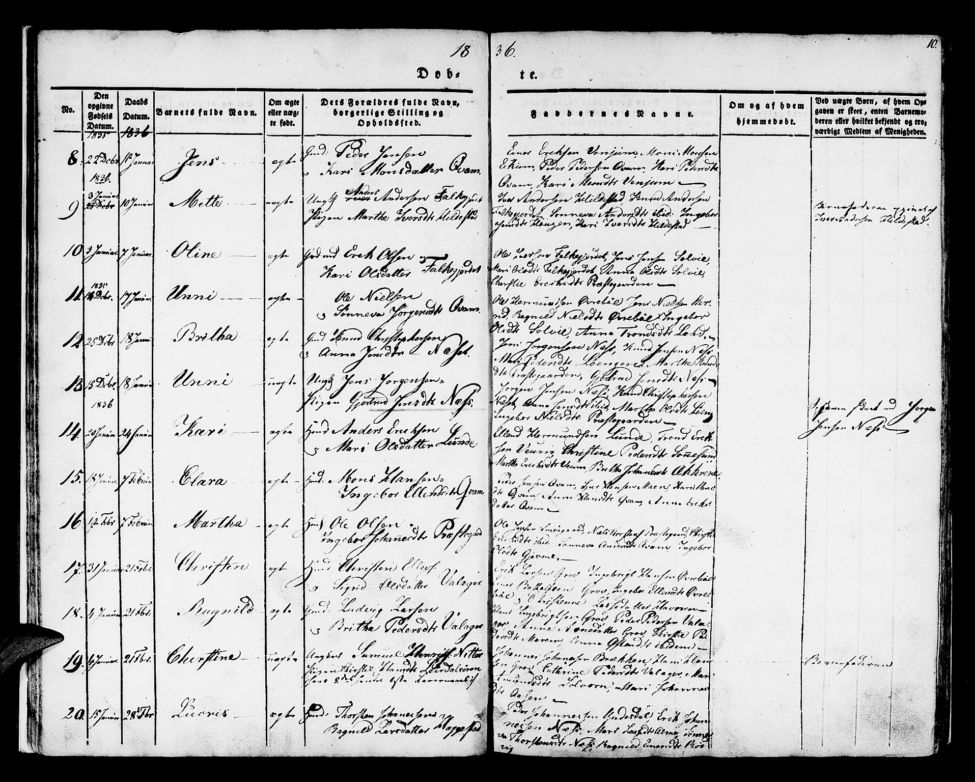 Hafslo sokneprestembete, SAB/A-80301/H/Haa/Haaa/L0005: Parish register (official) no. A 5, 1834-1852, p. 10