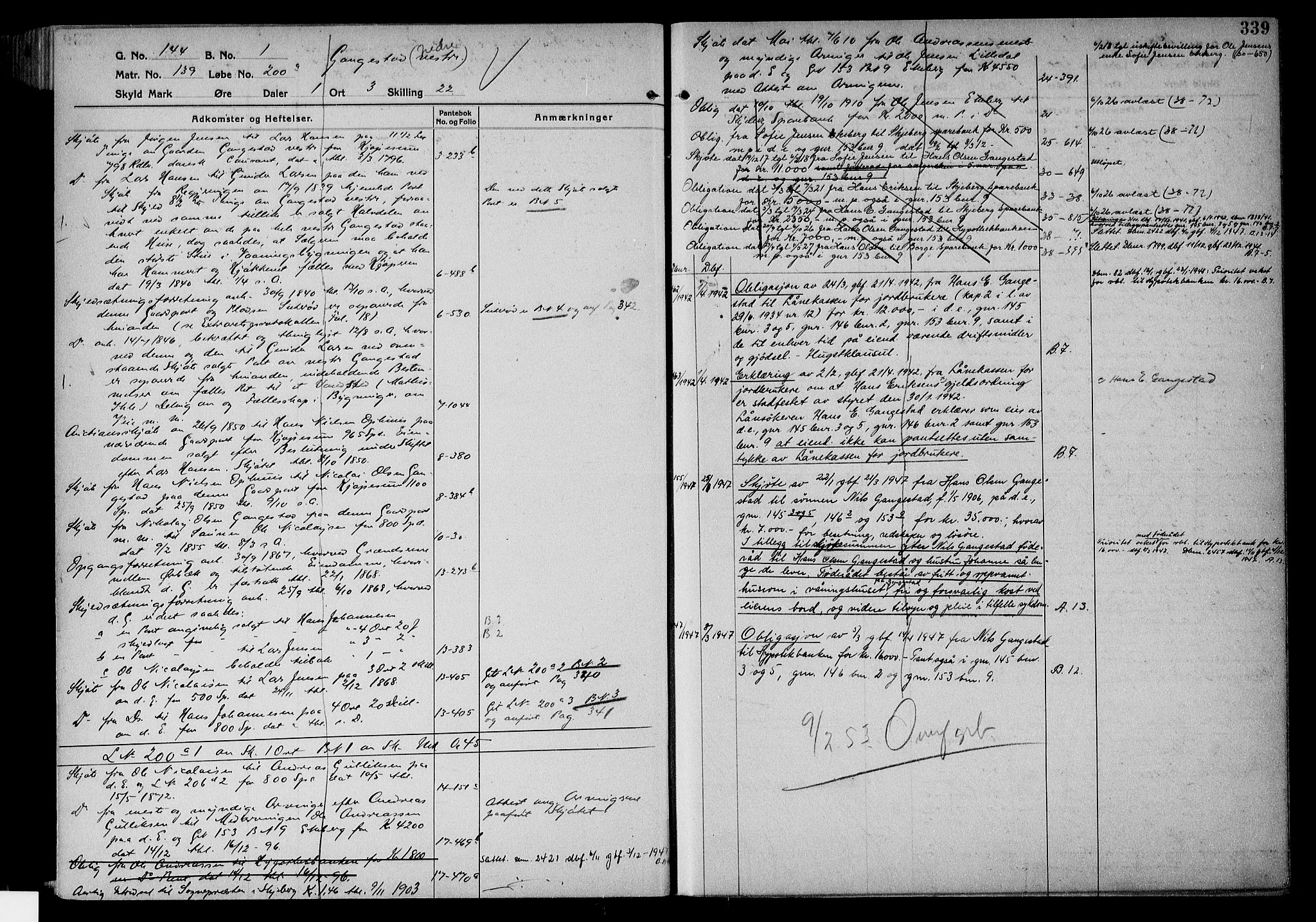 Tune sorenskriveri, AV/SAO-A-10470/G/Ga/Gab/Gabf/L0002b: Mortgage register no. VI 2b, 1910-1953, p. 339