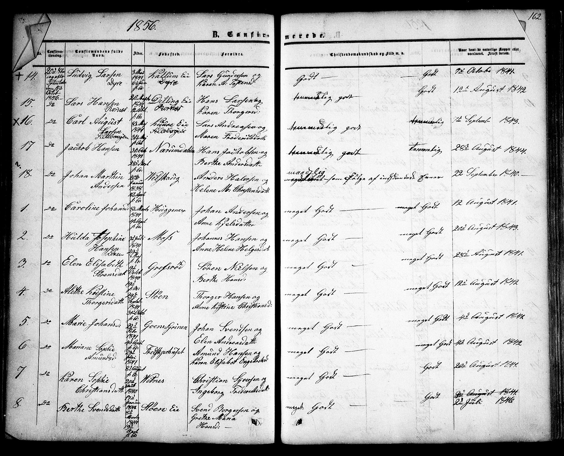 Rygge prestekontor Kirkebøker, SAO/A-10084b/F/Fa/L0005: Parish register (official) no. 5, 1852-1871, p. 161