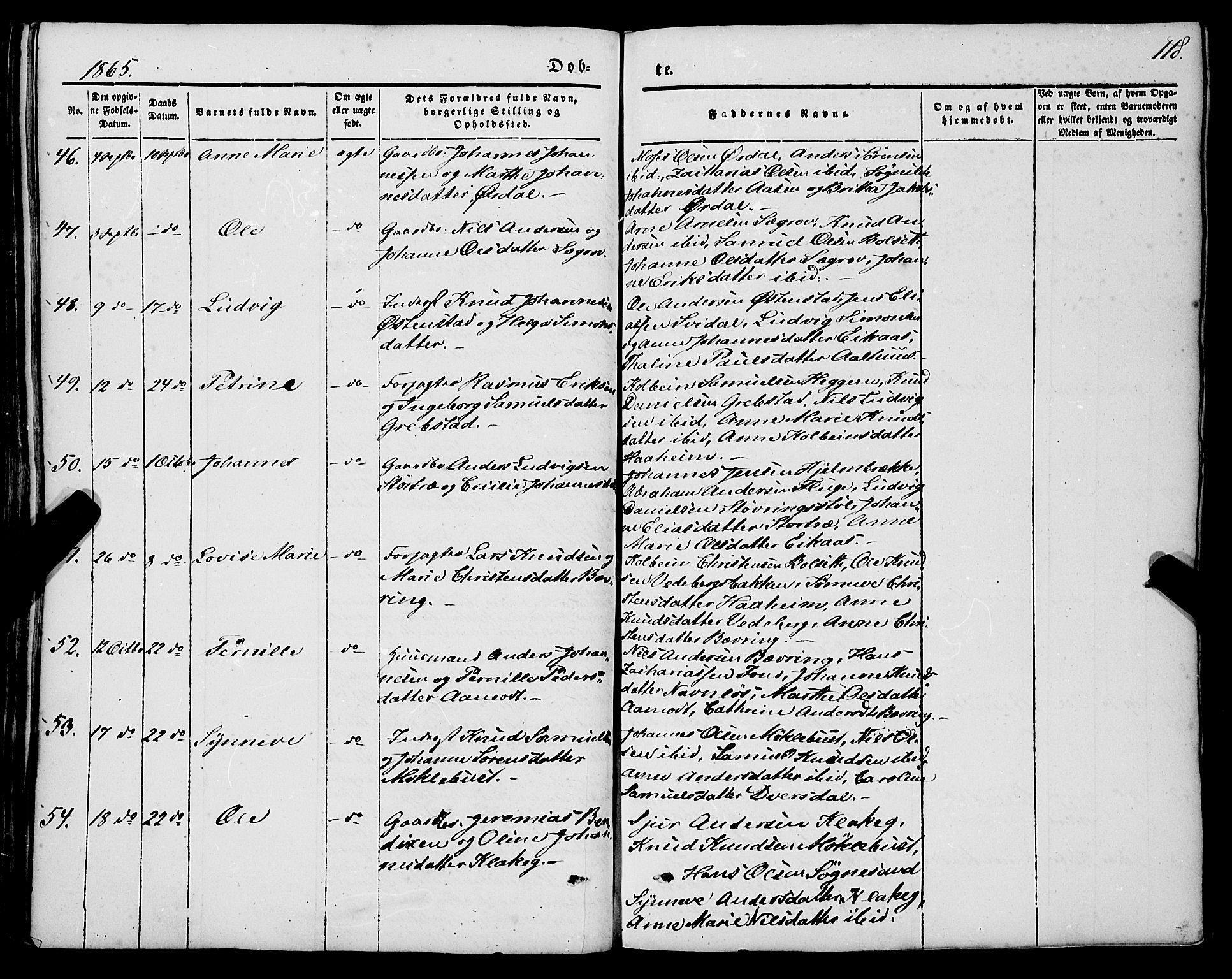 Jølster sokneprestembete, AV/SAB-A-80701/H/Haa/Haaa/L0010: Parish register (official) no. A 10, 1847-1865, p. 118