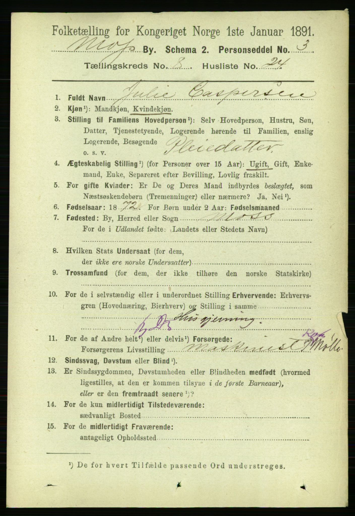 RA, 1891 census for 0104 Moss, 1891, p. 5107