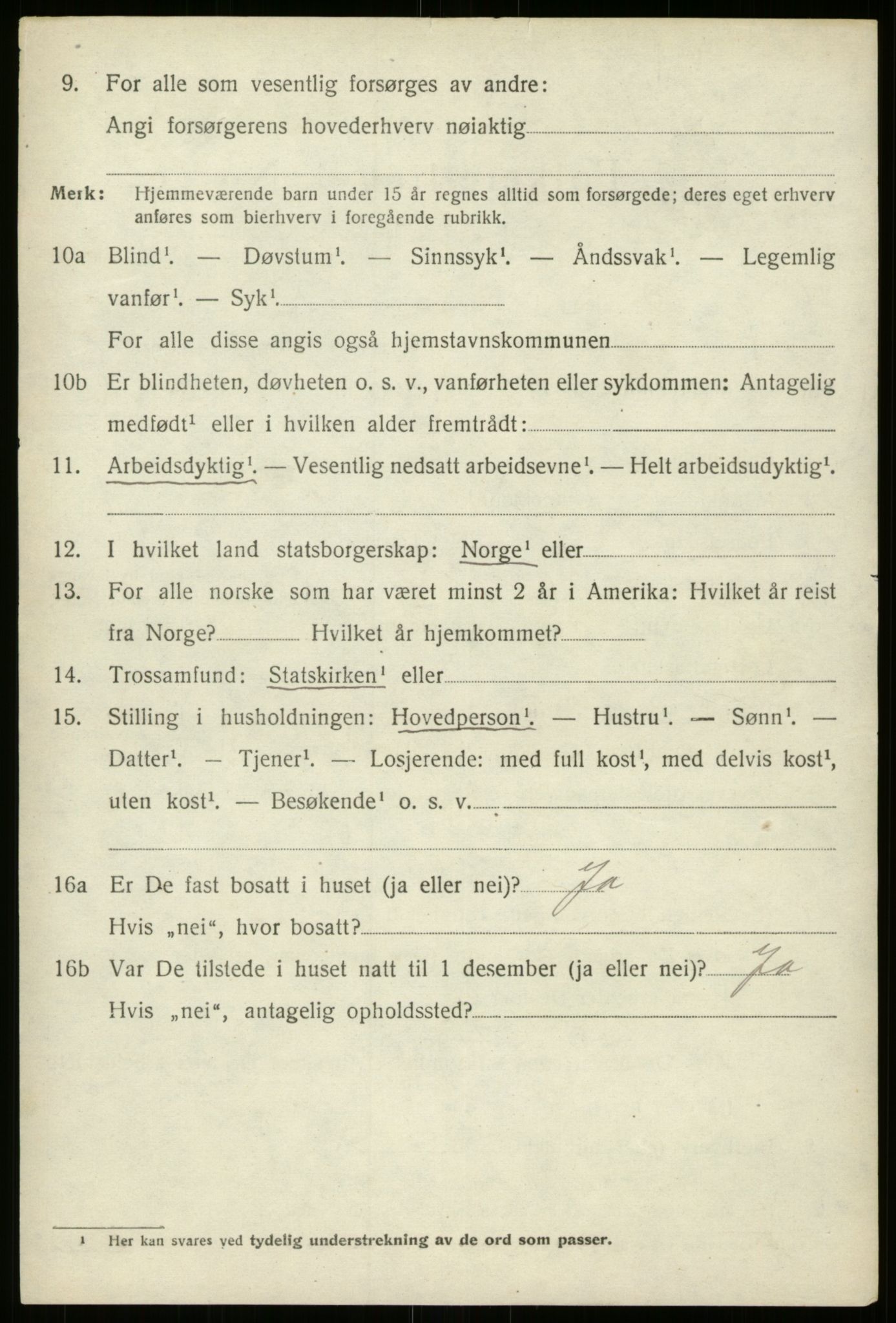 SAB, 1920 census for Hornindal, 1920, p. 1759