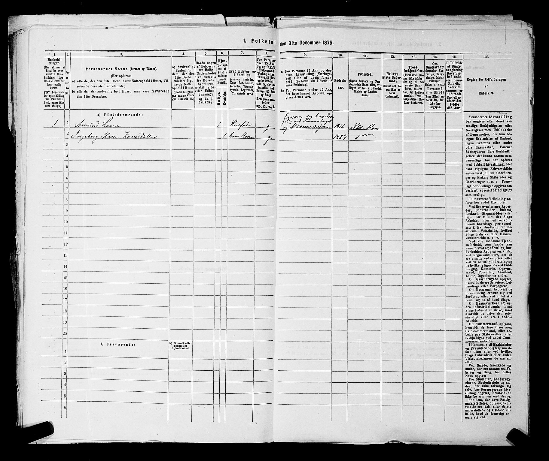 RA, 1875 census for 0237P Eidsvoll, 1875, p. 75