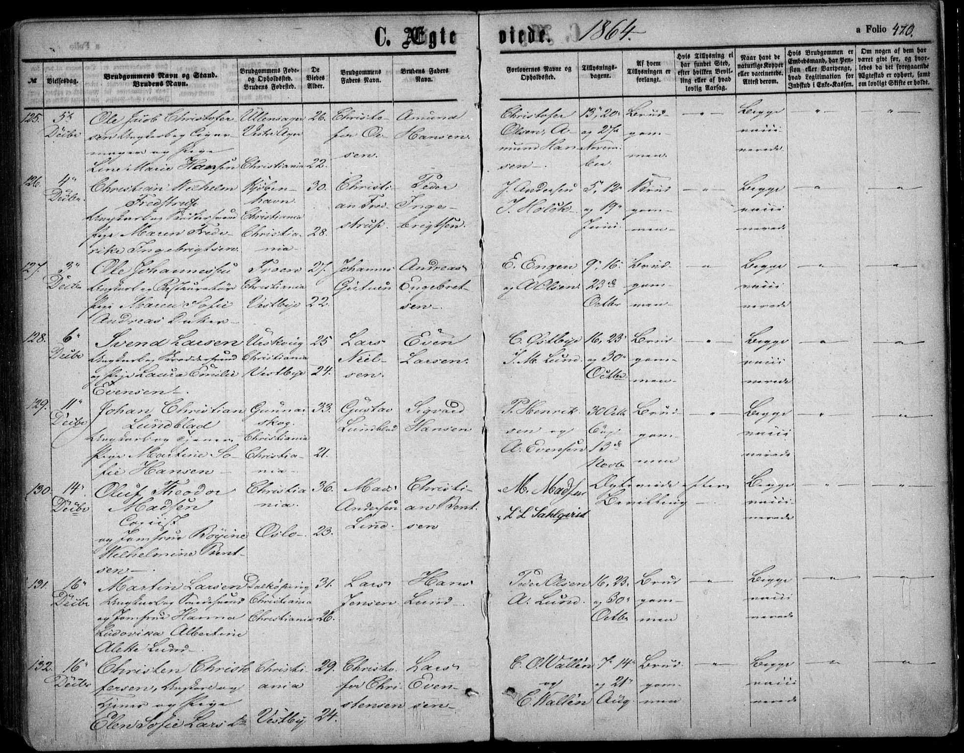 Oslo domkirke Kirkebøker, SAO/A-10752/F/Fa/L0020: Parish register (official) no. 20, 1848-1865, p. 470