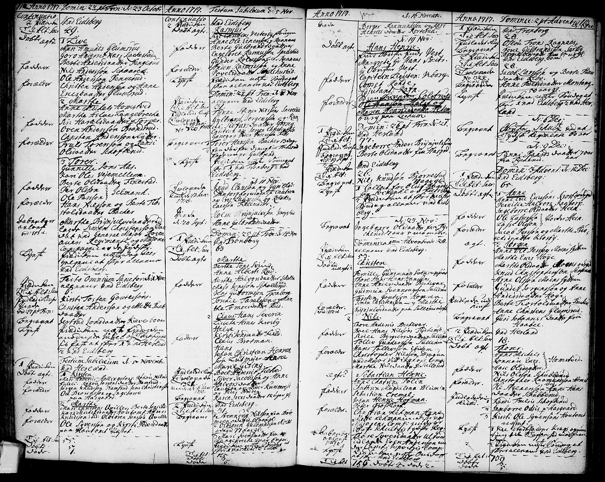 Eidsberg prestekontor Kirkebøker, SAO/A-10905/F/Fa/L0001: Parish register (official) no. I 1, 1710-1730, p. 112-113