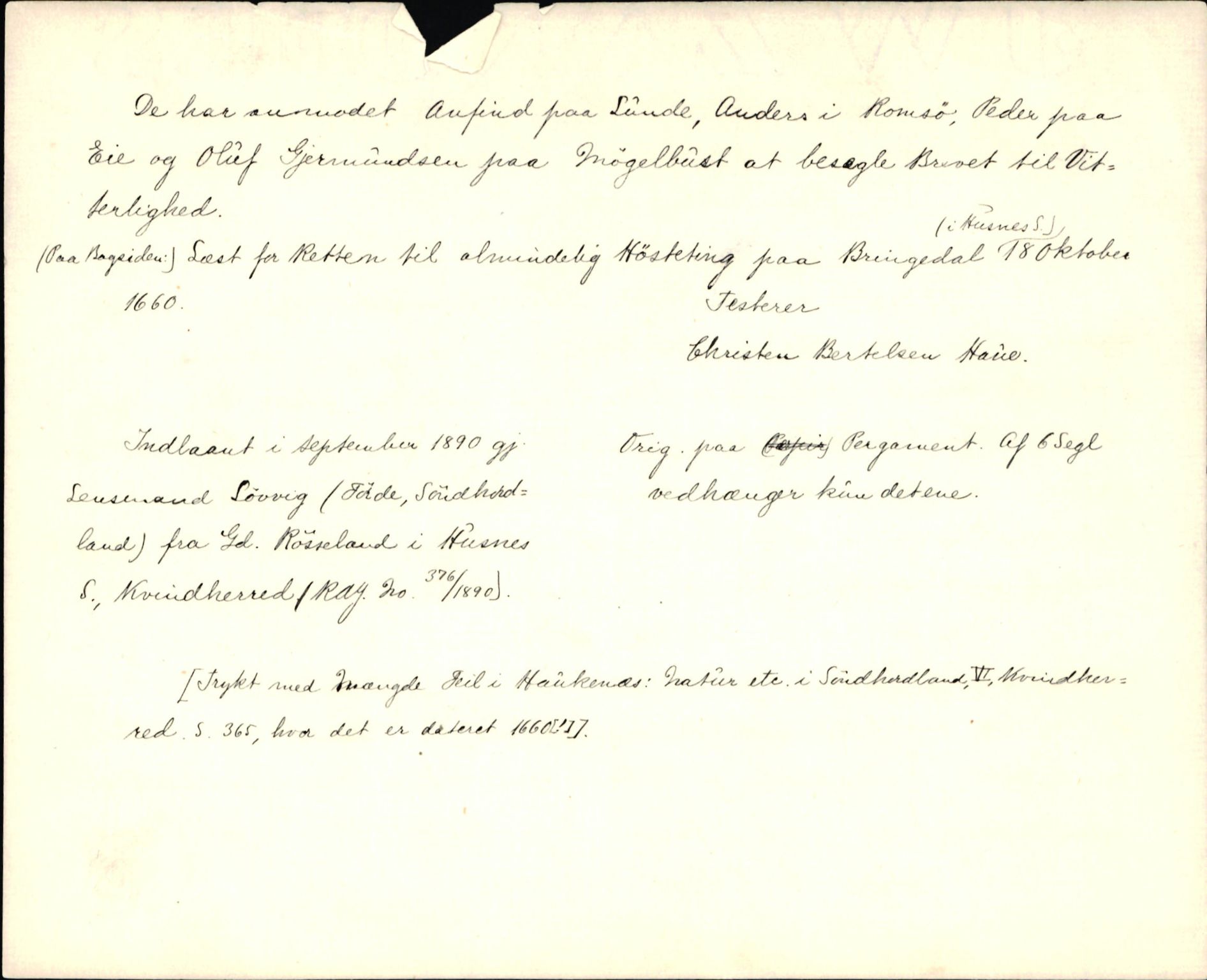 Riksarkivets diplomsamling, AV/RA-EA-5965/F35/F35d/L0001: Innlånte diplomer, seddelregister, 1316-1591, p. 742