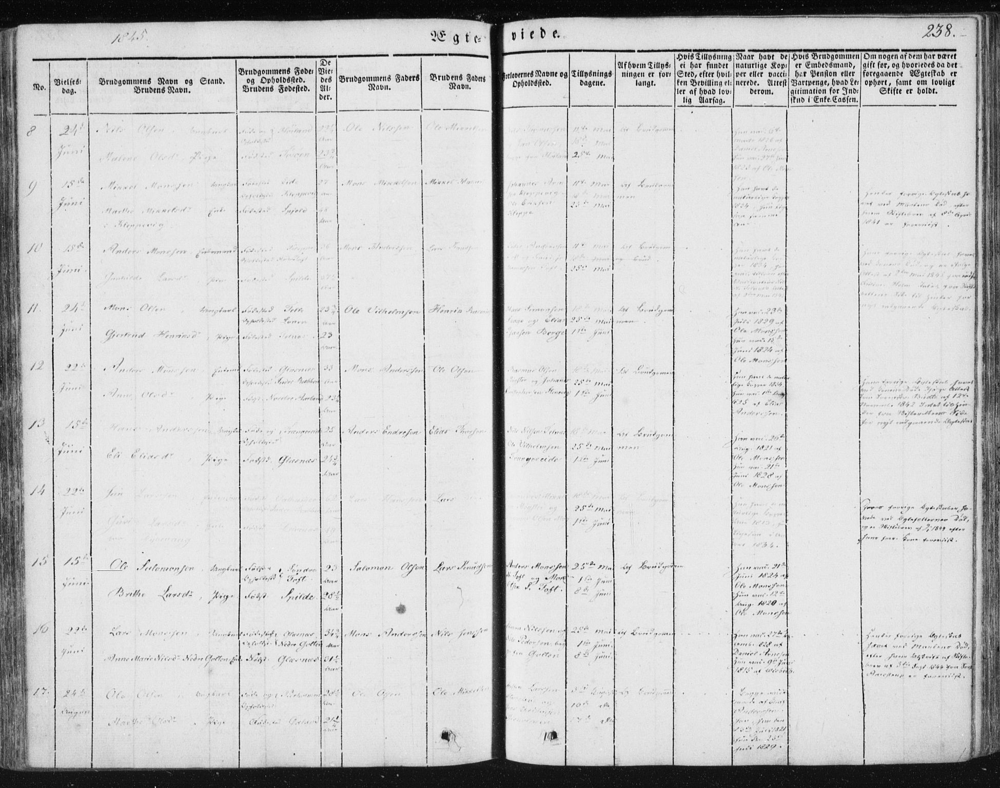 Sund sokneprestembete, AV/SAB-A-99930: Parish register (official) no. A 13, 1835-1849, p. 238