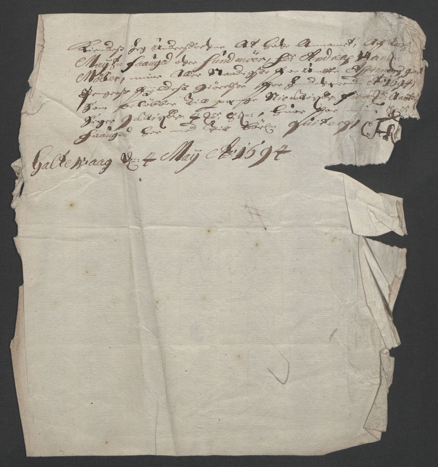 Rentekammeret inntil 1814, Reviderte regnskaper, Fogderegnskap, AV/RA-EA-4092/R54/L3555: Fogderegnskap Sunnmøre, 1694-1695, p. 178