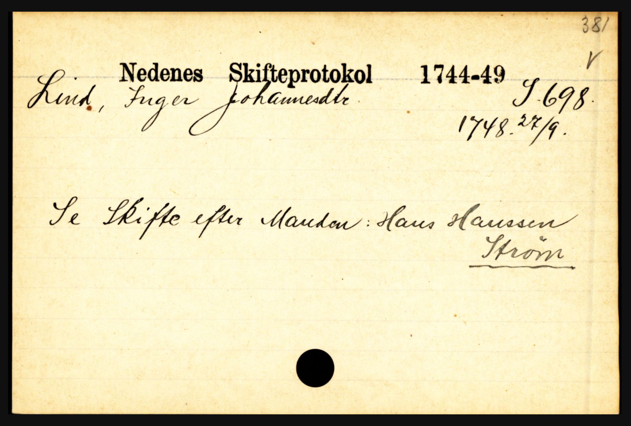 Nedenes sorenskriveri før 1824, AV/SAK-1221-0007/H, p. 17811