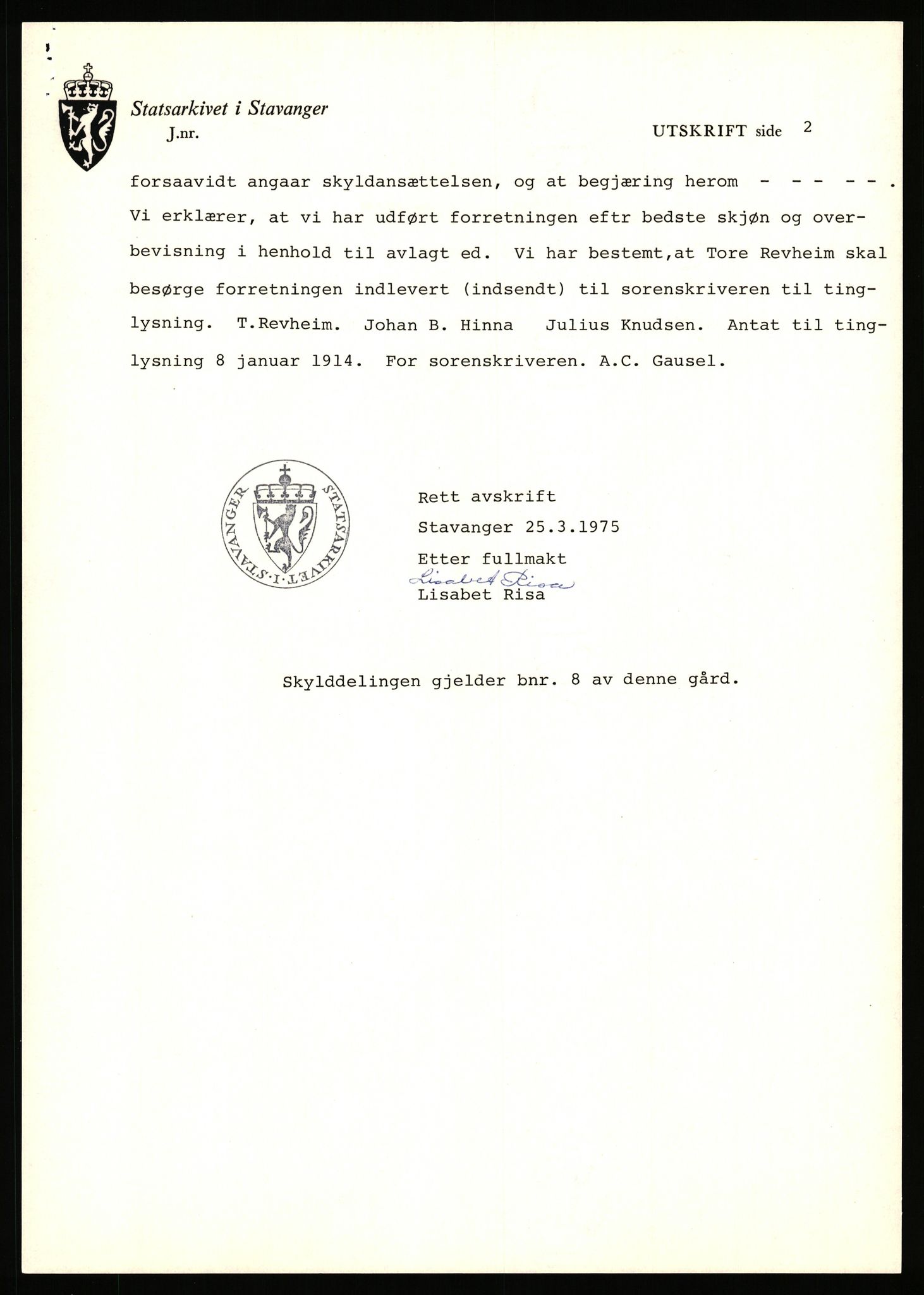 Statsarkivet i Stavanger, AV/SAST-A-101971/03/Y/Yj/L0025: Avskrifter sortert etter gårdsnavn: Garpestad - Gjerde, 1750-1930, p. 67