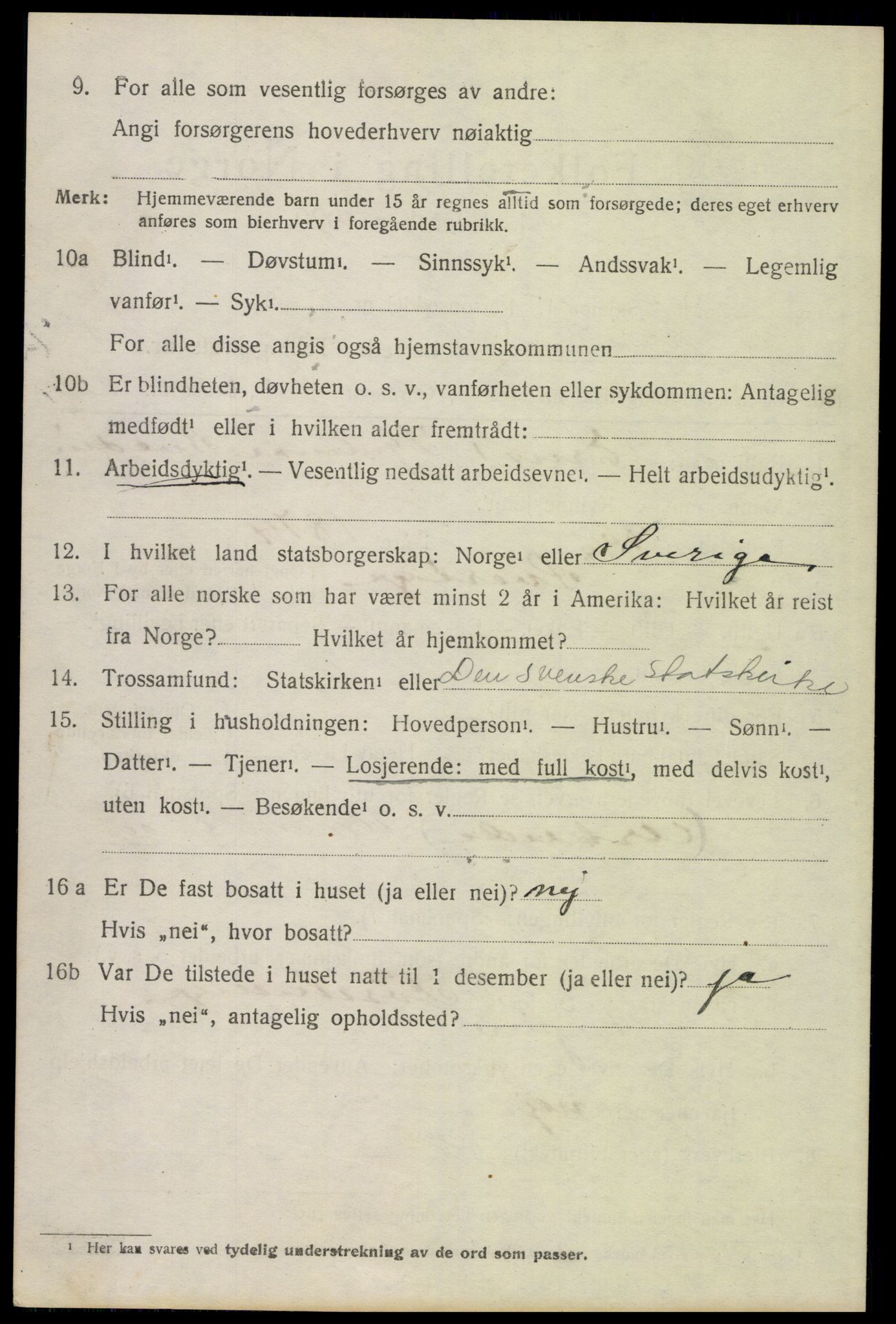 SAH, 1920 census for Trysil, 1920, p. 14138