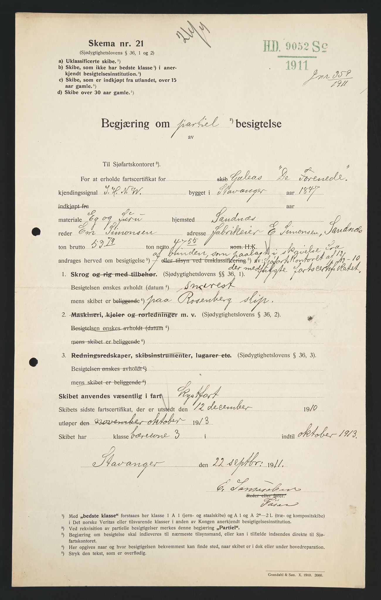 Sjøfartsdirektoratet med forløpere, skipsmapper slettede skip, AV/RA-S-4998/F/Fa/L0235: --, 1847-1930, p. 542