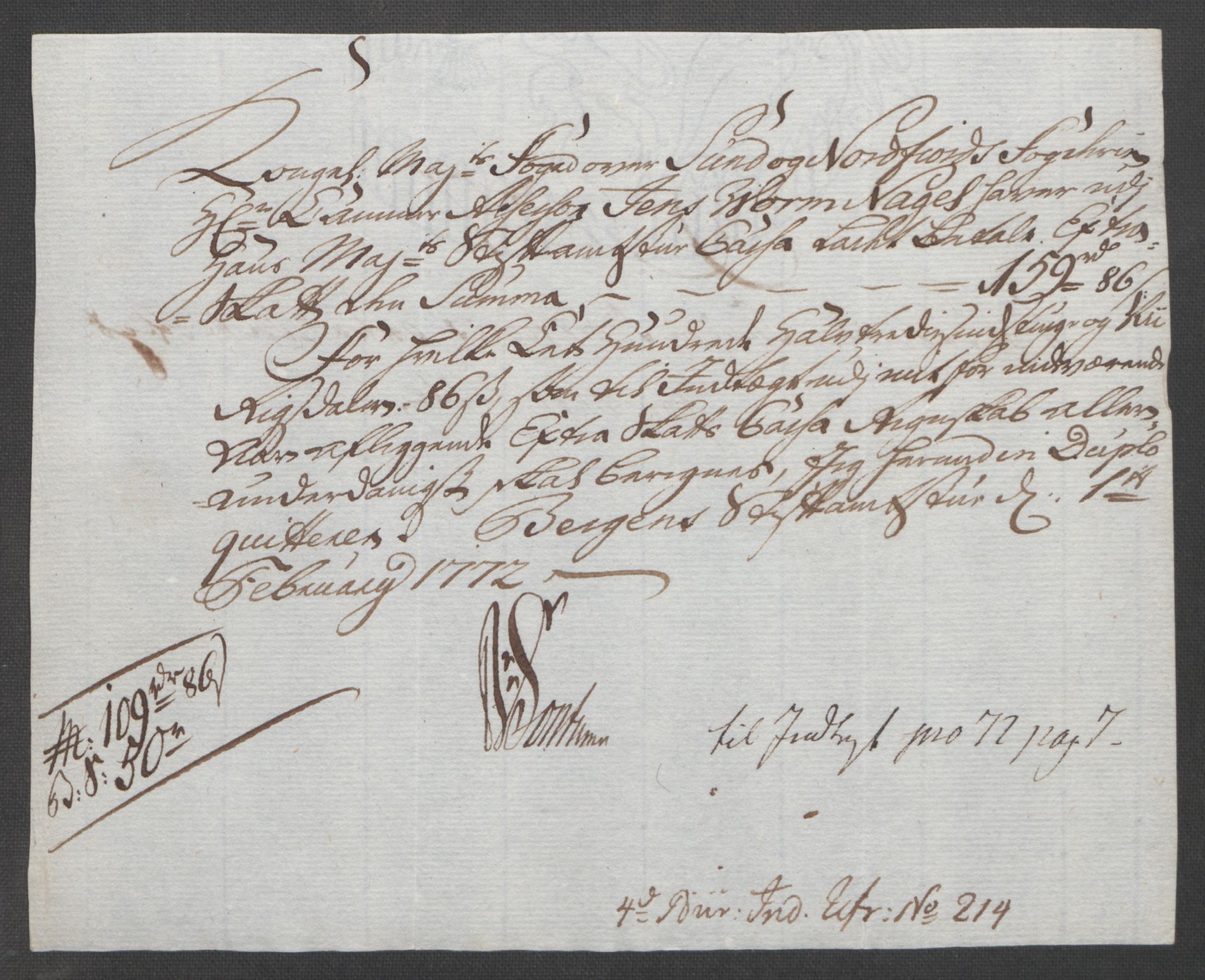 Rentekammeret inntil 1814, Reviderte regnskaper, Fogderegnskap, AV/RA-EA-4092/R53/L3550: Ekstraskatten Sunn- og Nordfjord, 1762-1771, p. 360