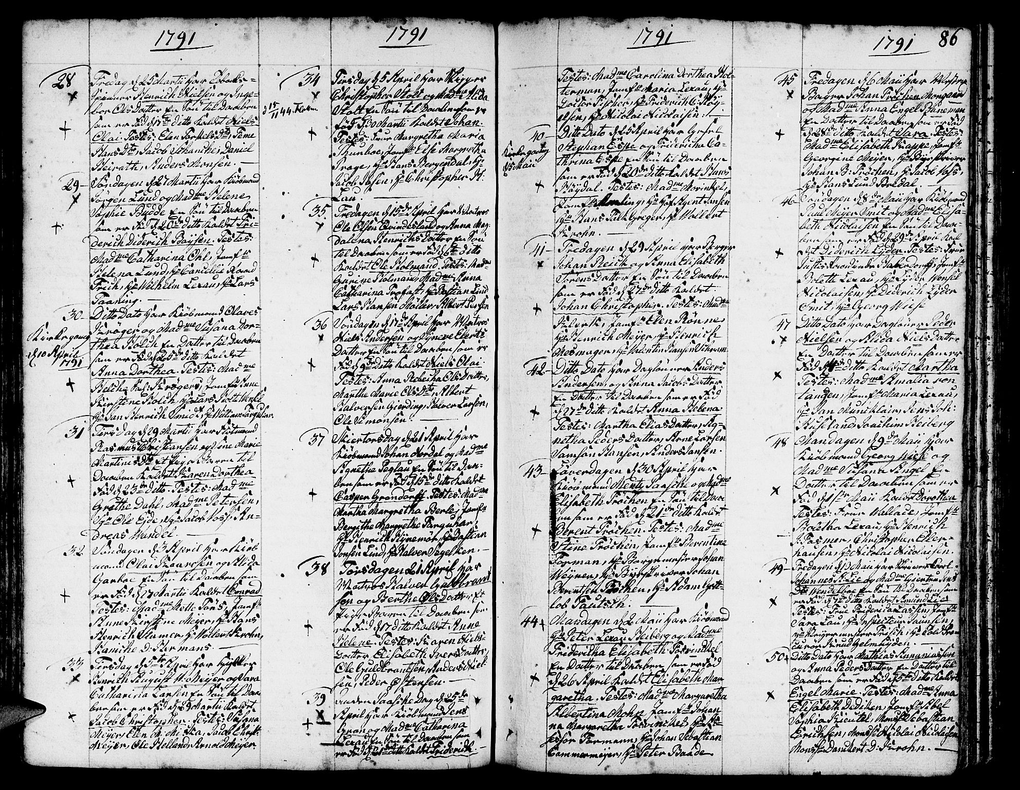 Nykirken Sokneprestembete, SAB/A-77101/H/Haa/L0005: Parish register (official) no. A 5, 1775-1808, p. 86