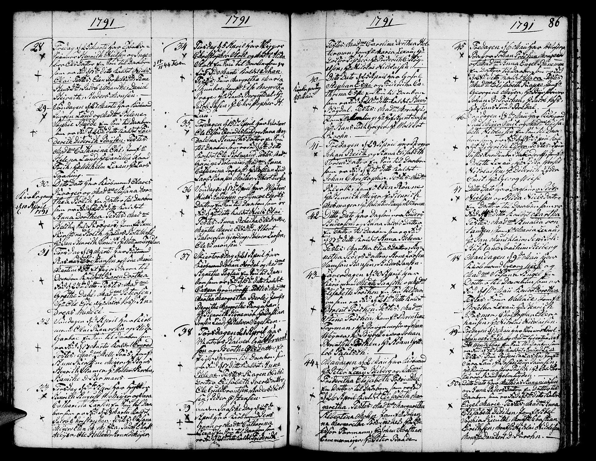 Nykirken Sokneprestembete, AV/SAB-A-77101/H/Haa/L0005: Parish register (official) no. A 5, 1775-1808, p. 86