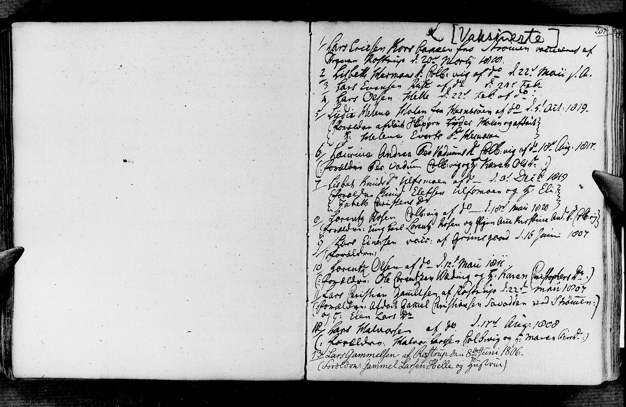 Øyestad sokneprestkontor, AV/SAK-1111-0049/F/Fa/L0011: Parish register (official) no. A 11, 1805-1824, p. 207