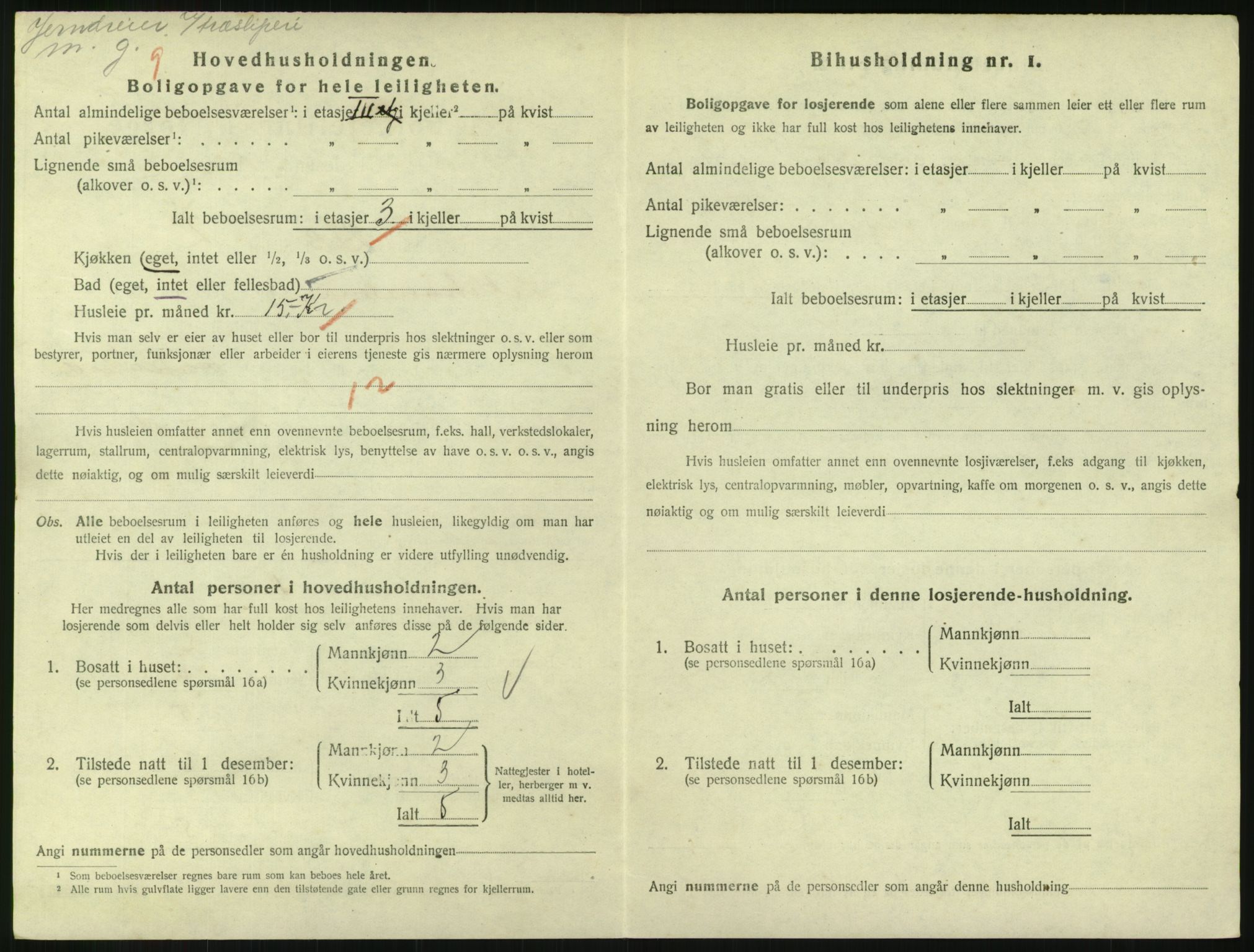 SAH, 1920 census for Lillehammer, 1920, p. 2289