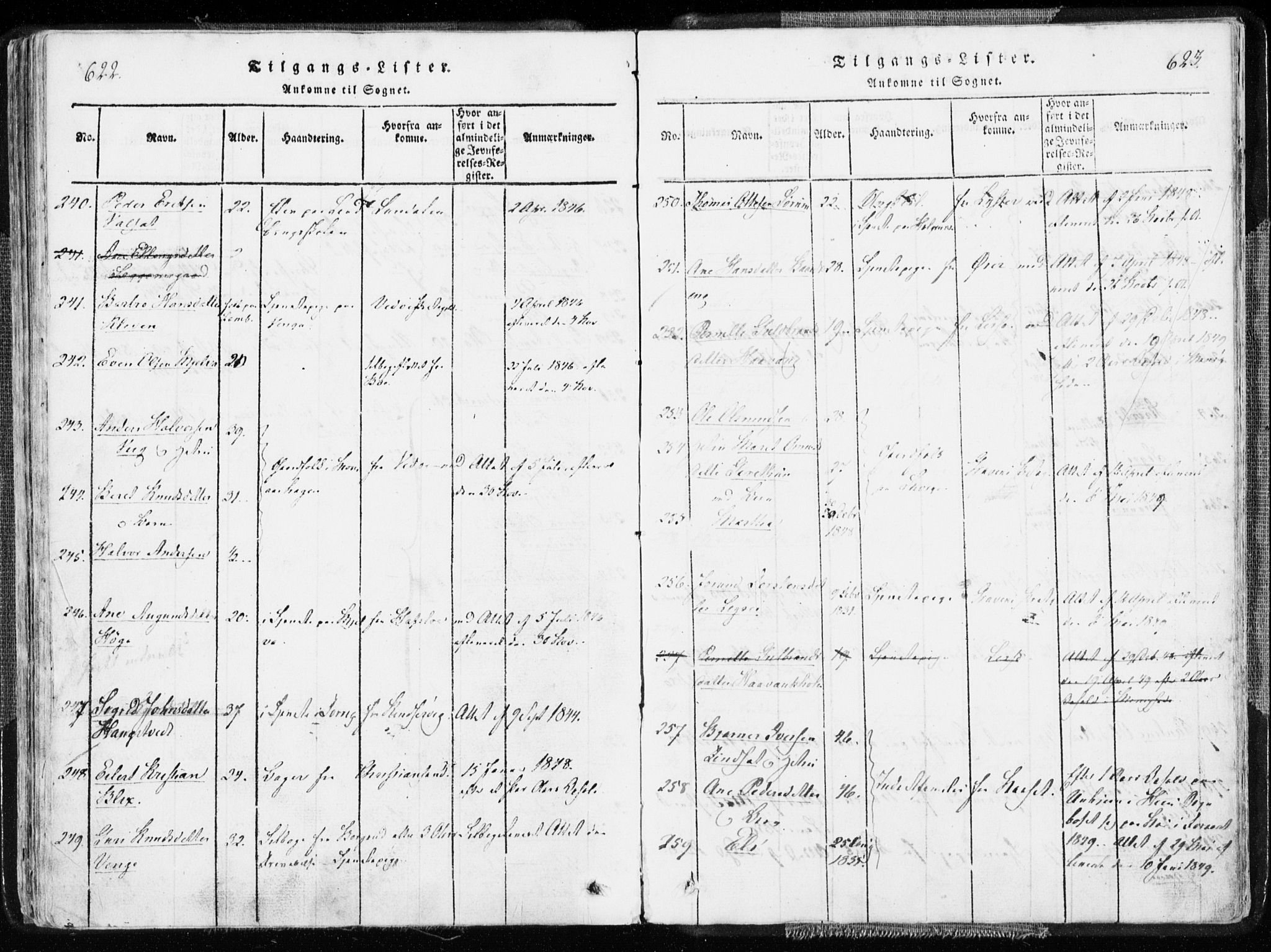 Ministerialprotokoller, klokkerbøker og fødselsregistre - Møre og Romsdal, SAT/A-1454/544/L0571: Parish register (official) no. 544A04, 1818-1853, p. 622-623