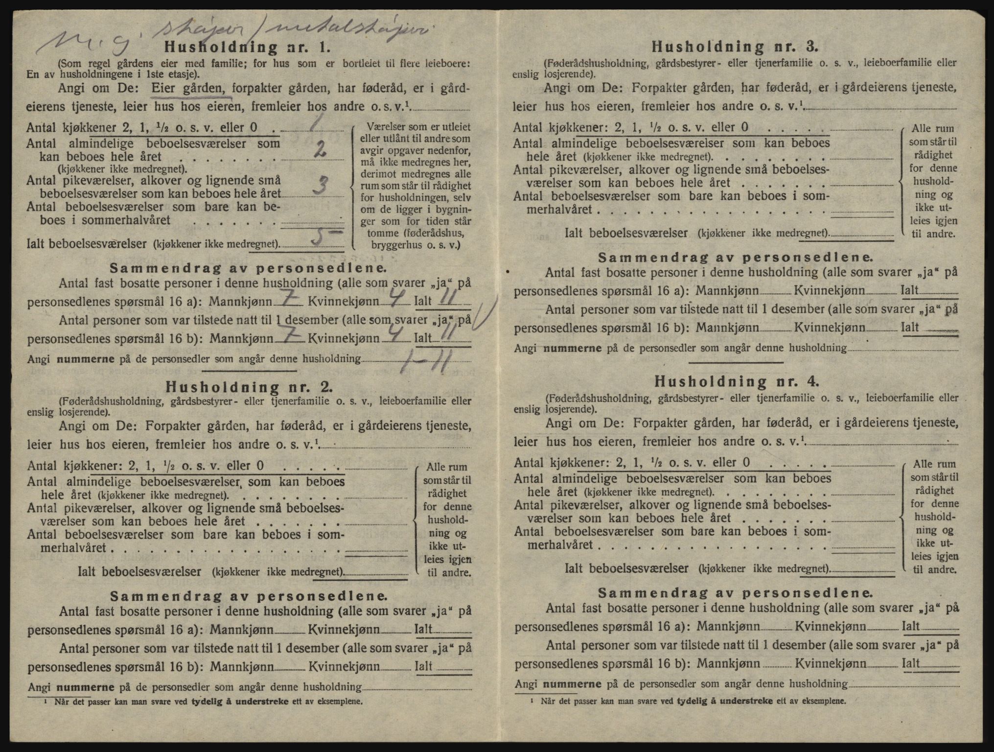 SAO, 1920 census for Glemmen, 1920, p. 830