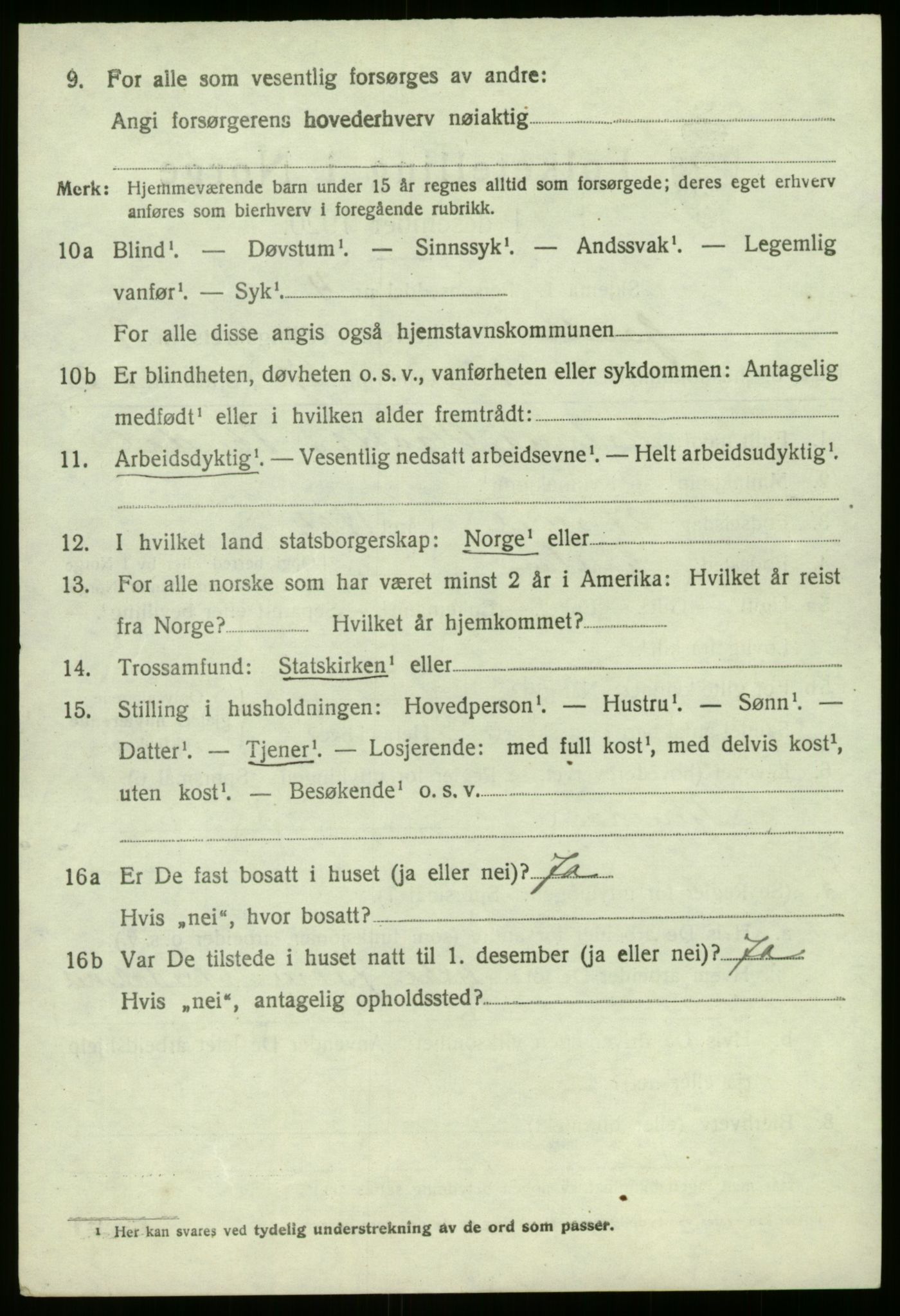 SAB, 1920 census for Gaular, 1920, p. 4171