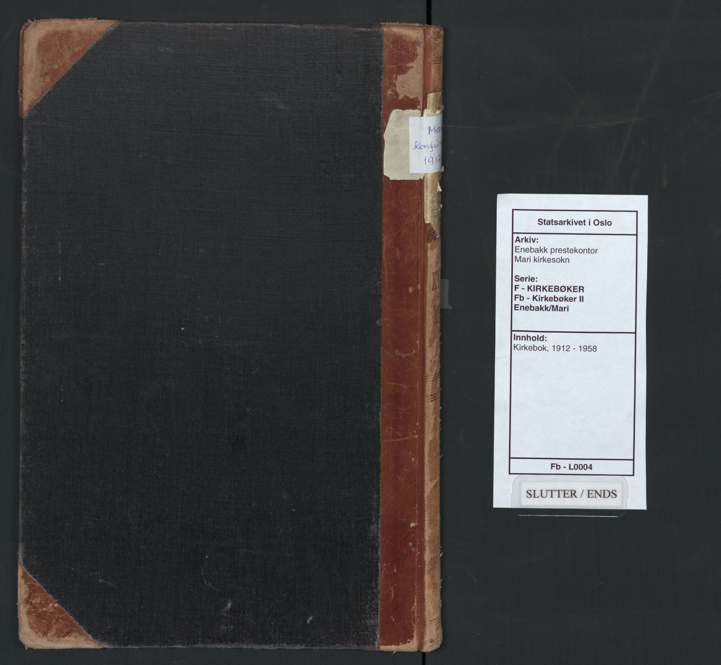 Enebakk prestekontor Kirkebøker, SAO/A-10171c/F/Fb/L0004: Parish register (official) no. II 4, 1912-1958