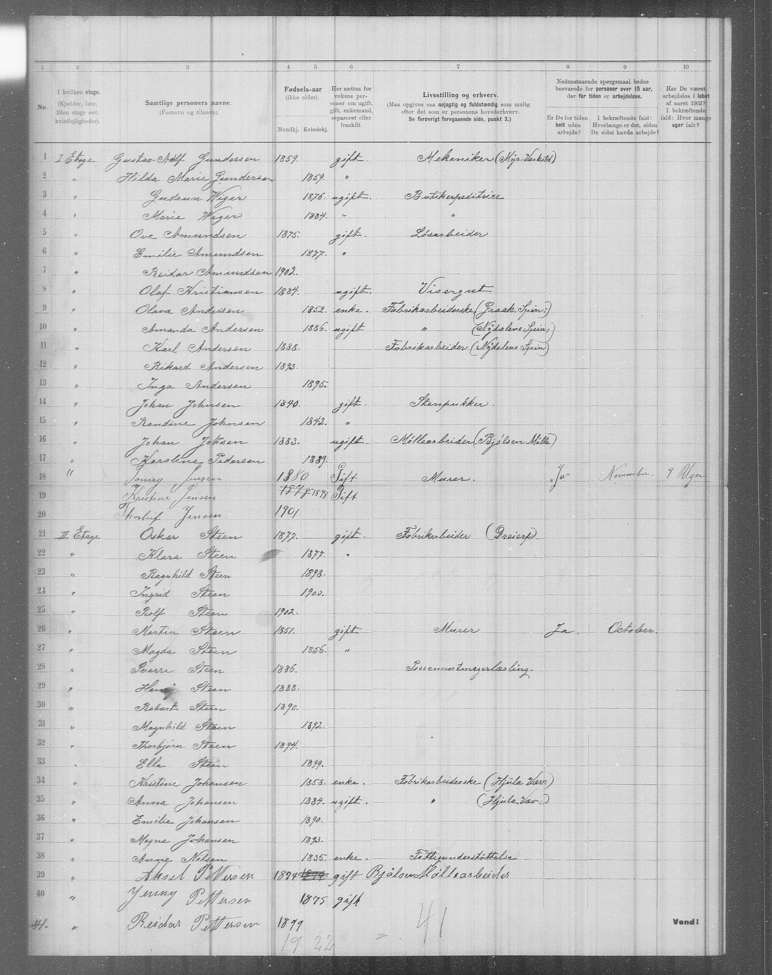 OBA, Municipal Census 1902 for Kristiania, 1902, p. 4697