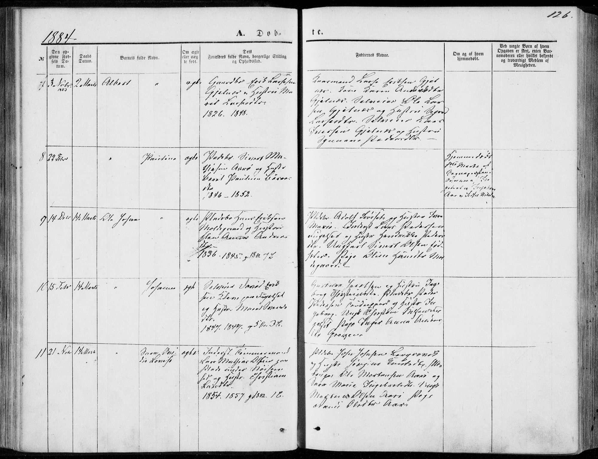 Ministerialprotokoller, klokkerbøker og fødselsregistre - Møre og Romsdal, AV/SAT-A-1454/555/L0655: Parish register (official) no. 555A05, 1869-1886, p. 126