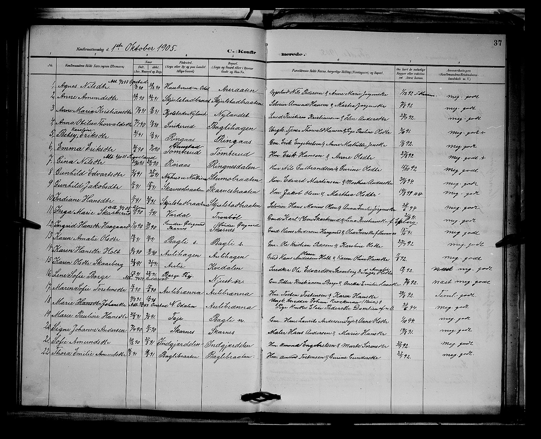 Sør-Odal prestekontor, AV/SAH-PREST-030/H/Ha/Hab/L0003: Parish register (copy) no. 3, 1895-1906, p. 37