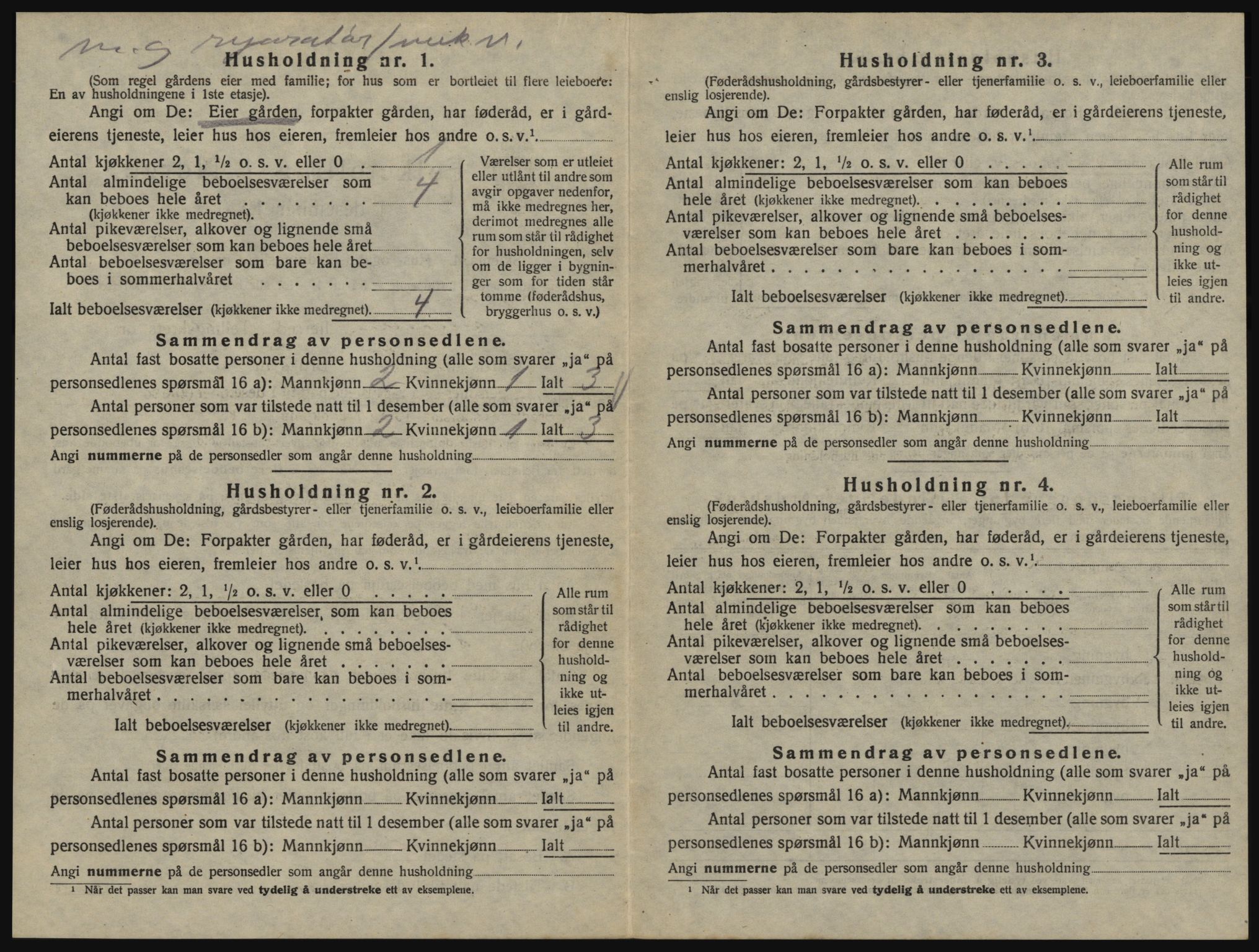 SAO, 1920 census for Glemmen, 1920, p. 2606