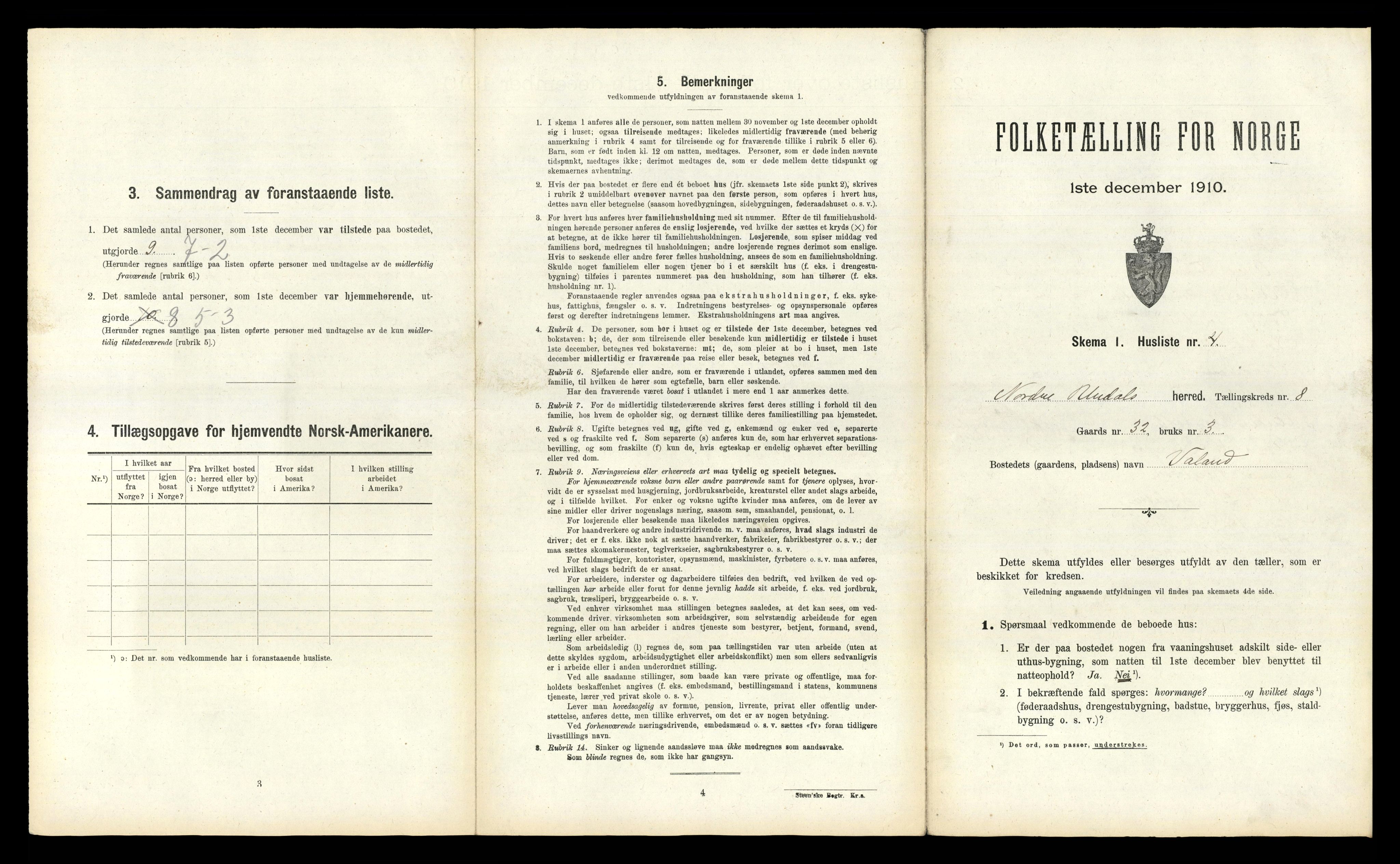 RA, 1910 census for Nord-Audnedal, 1910, p. 712