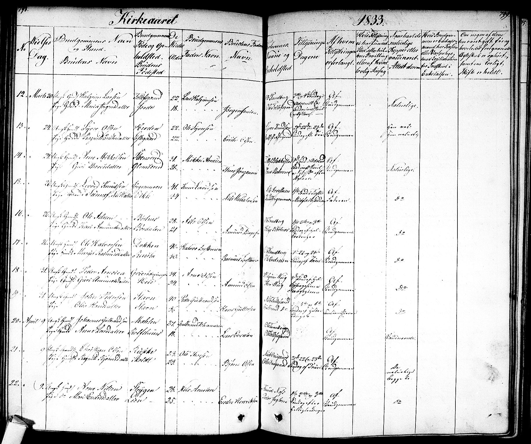 Nes kirkebøker, AV/SAKO-A-236/F/Fa/L0008: Parish register (official) no. 8, 1824-1834, p. 798-799