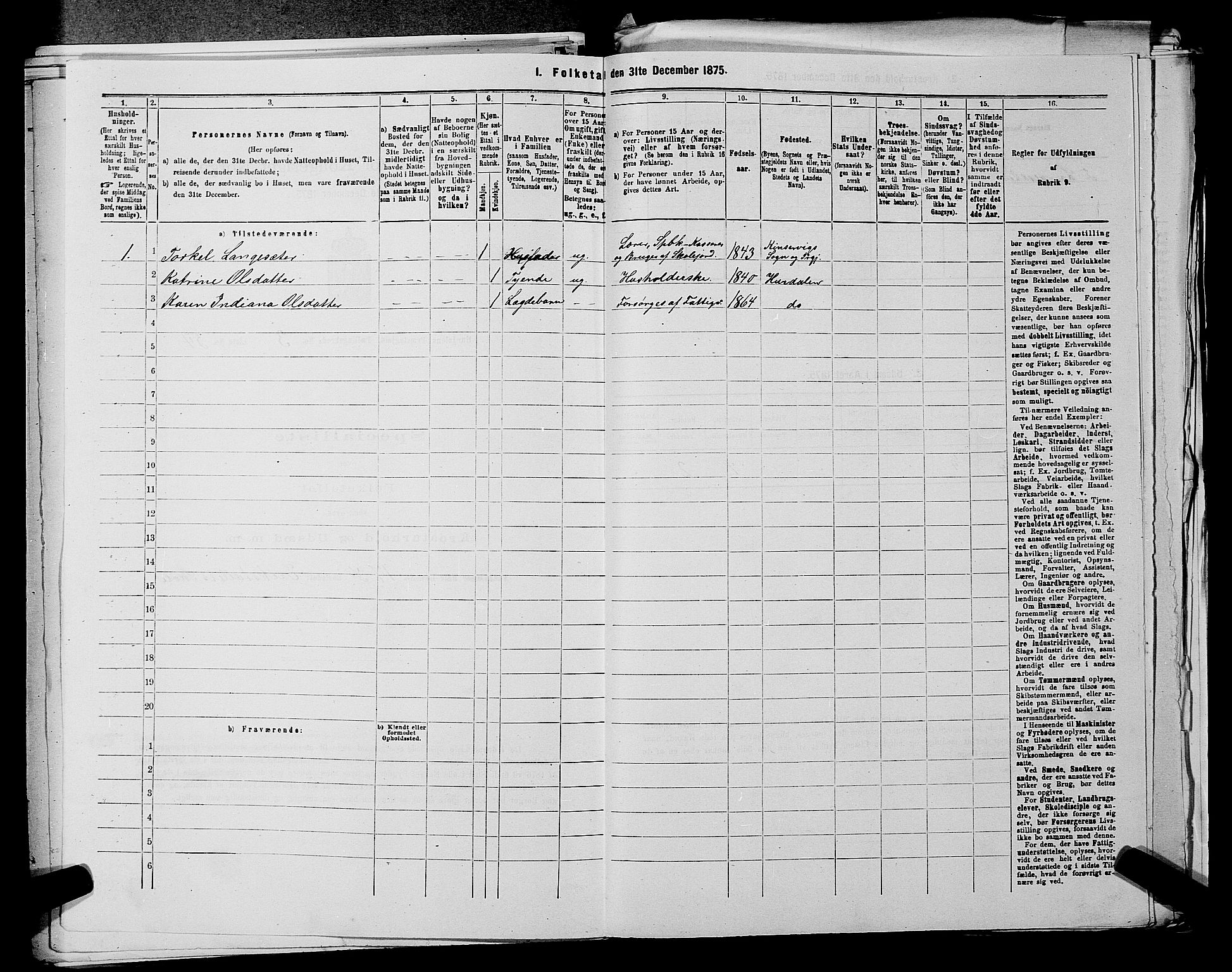 RA, 1875 census for 0239P Hurdal, 1875, p. 583