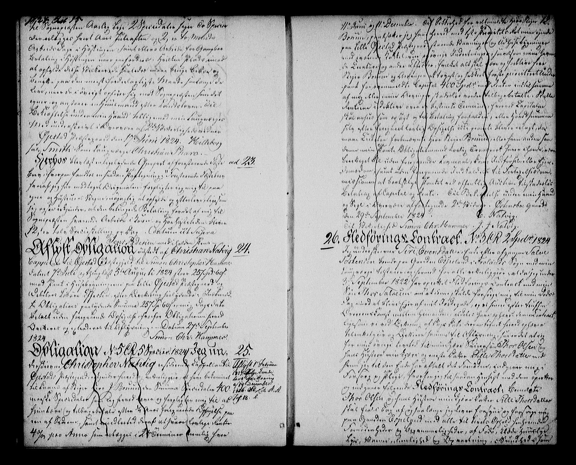 Nedenes sorenskriveri før 1824, AV/SAK-1221-0007/G/Gb/L0028: Mortgage book no. 28, 1824-1827, p. 12
