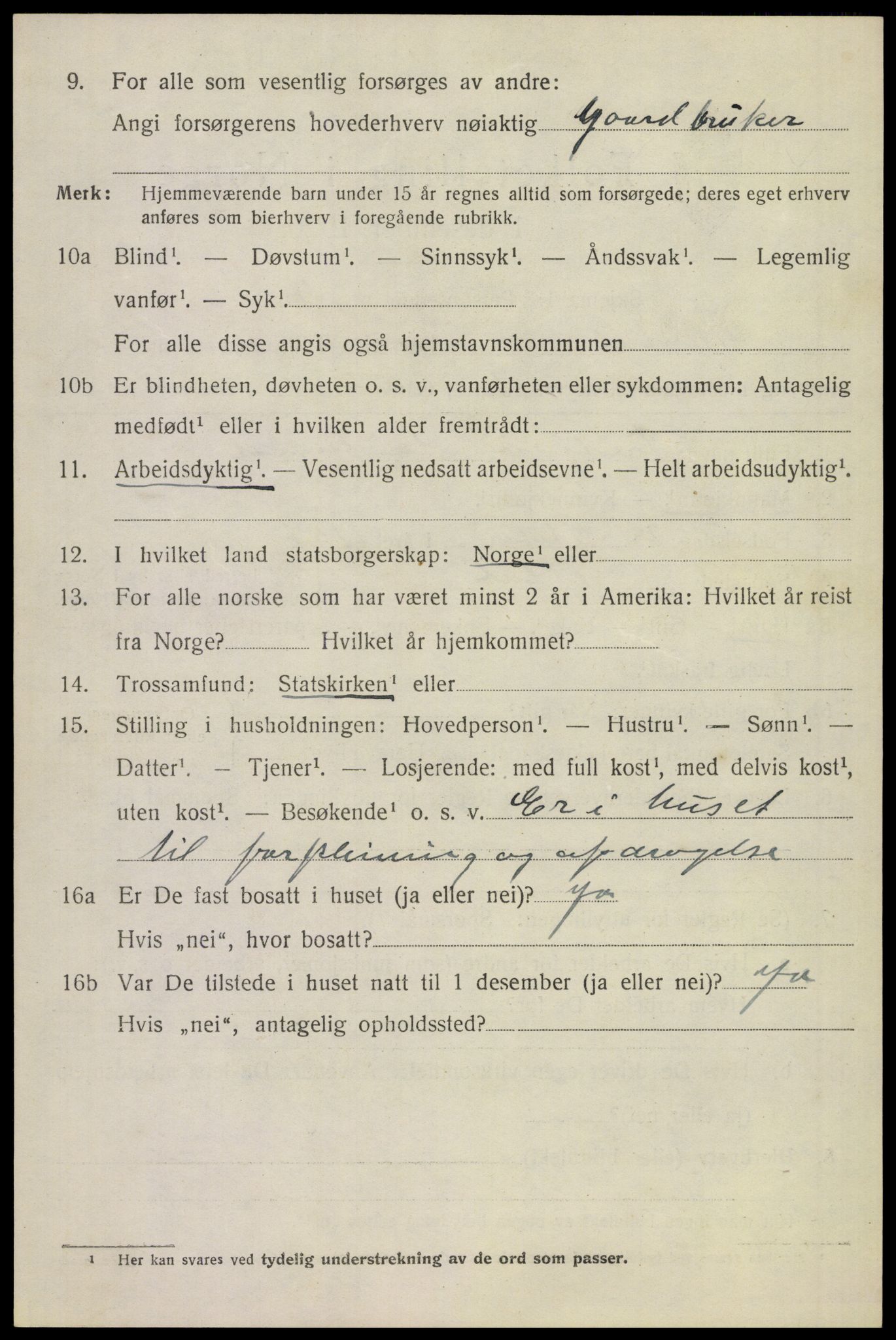 SAST, 1920 census for Gjesdal, 1920, p. 3401