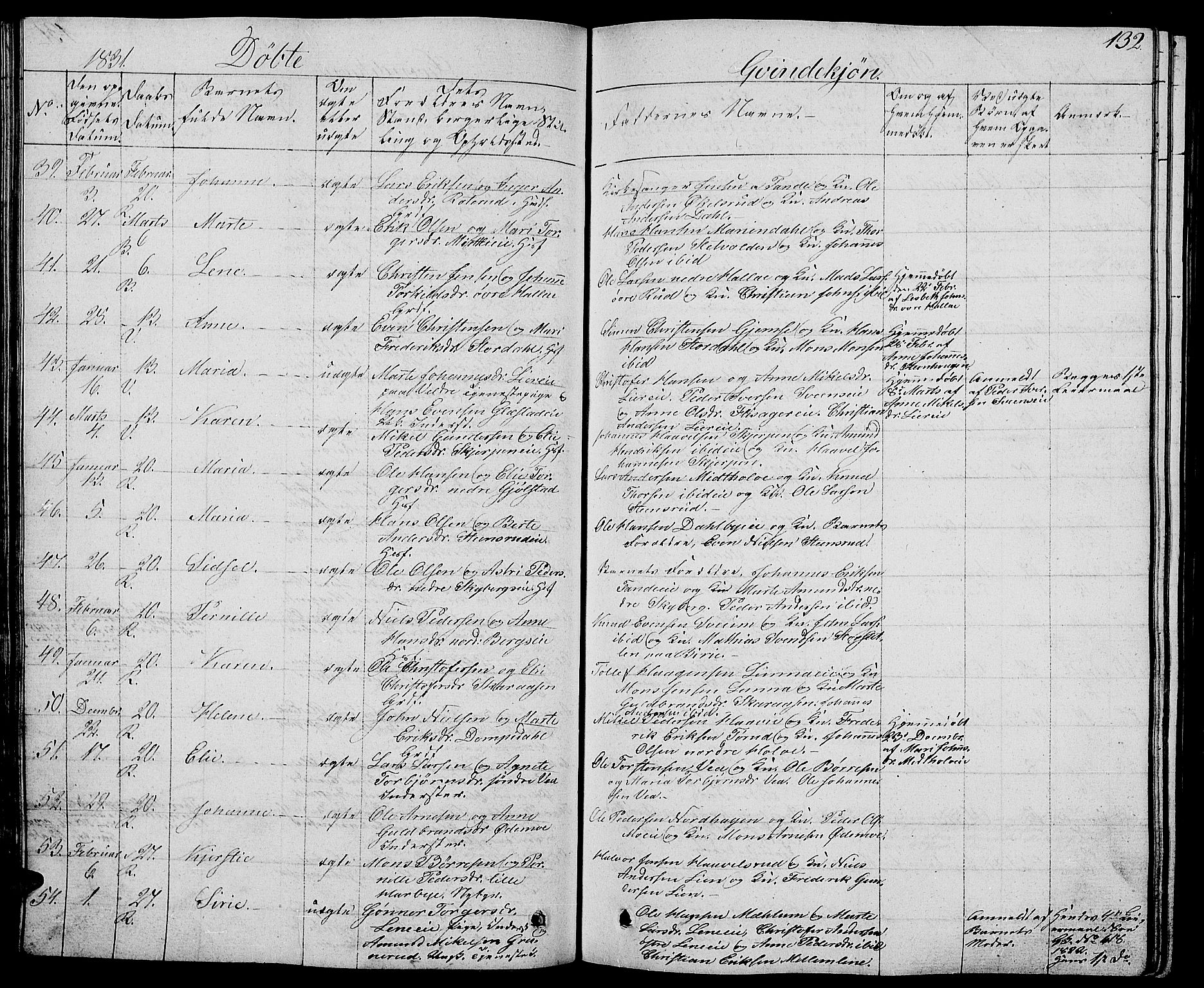 Ringsaker prestekontor, AV/SAH-PREST-014/L/La/L0004: Parish register (copy) no. 4, 1827-1838, p. 132