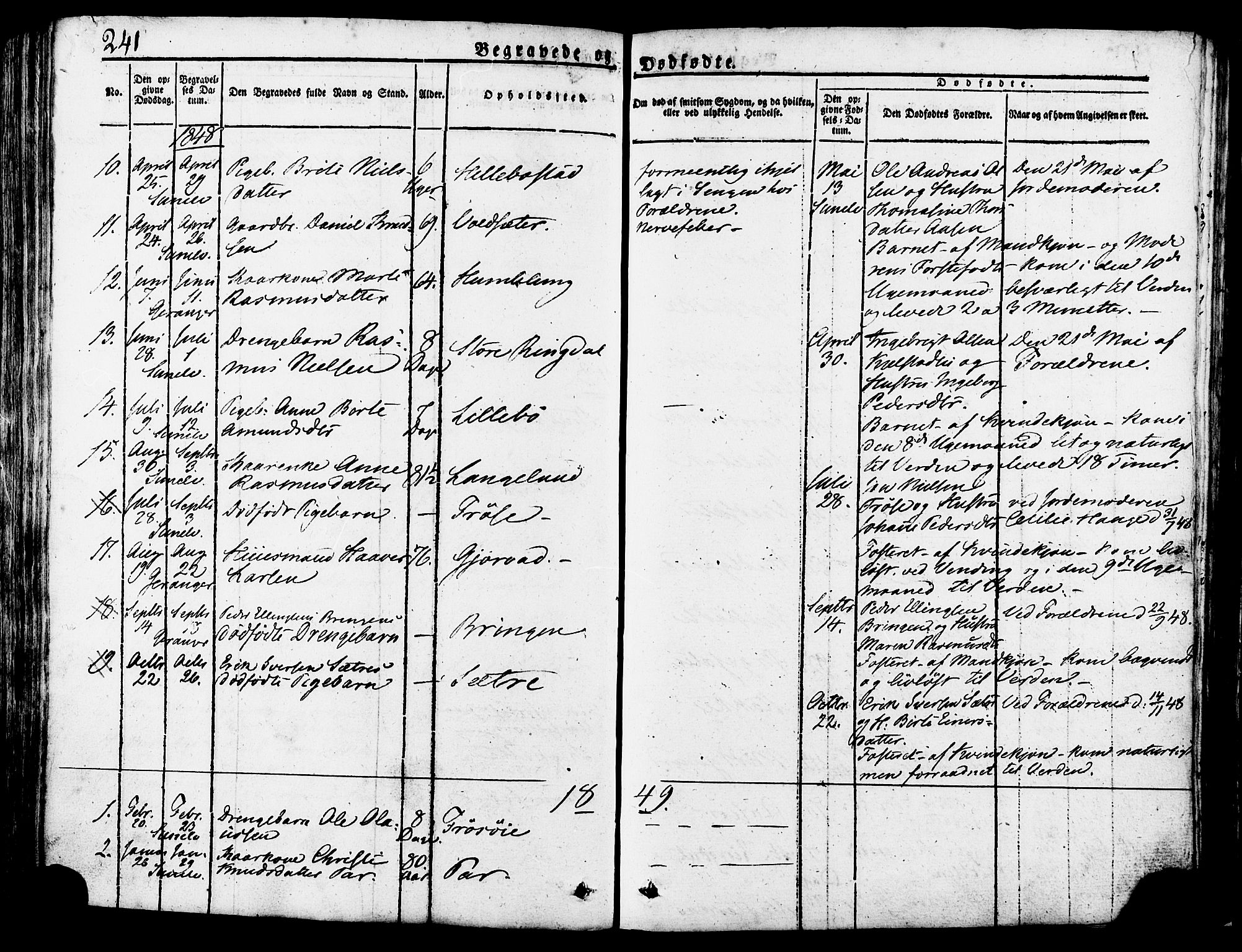 Ministerialprotokoller, klokkerbøker og fødselsregistre - Møre og Romsdal, SAT/A-1454/517/L0221: Parish register (official) no. 517A01, 1827-1858, p. 241