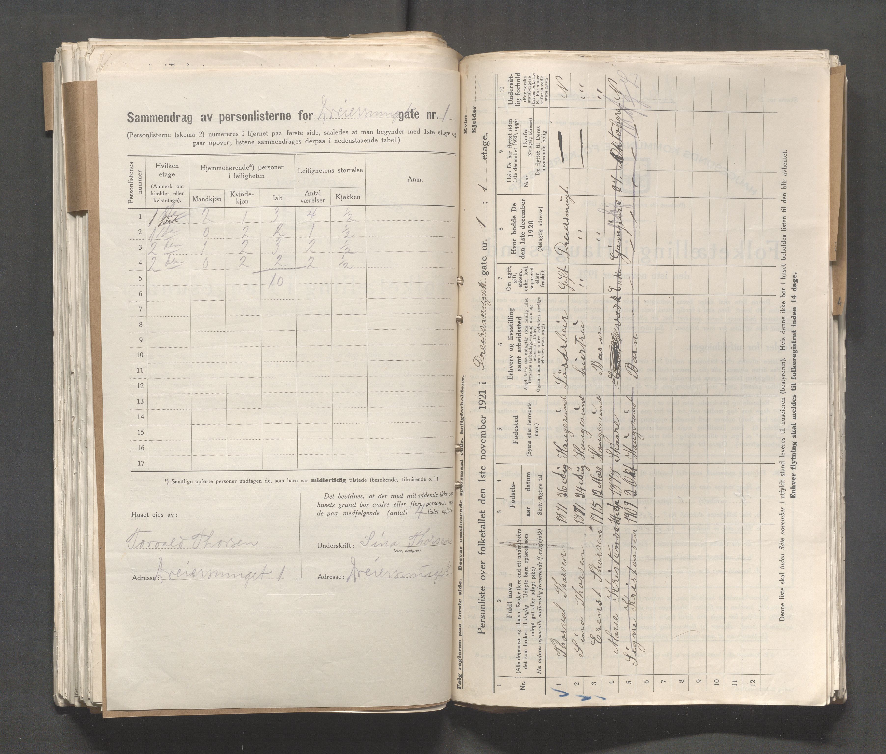 IKAR, Local census 1.11.1921 for Haugesund, 1921, p. 646