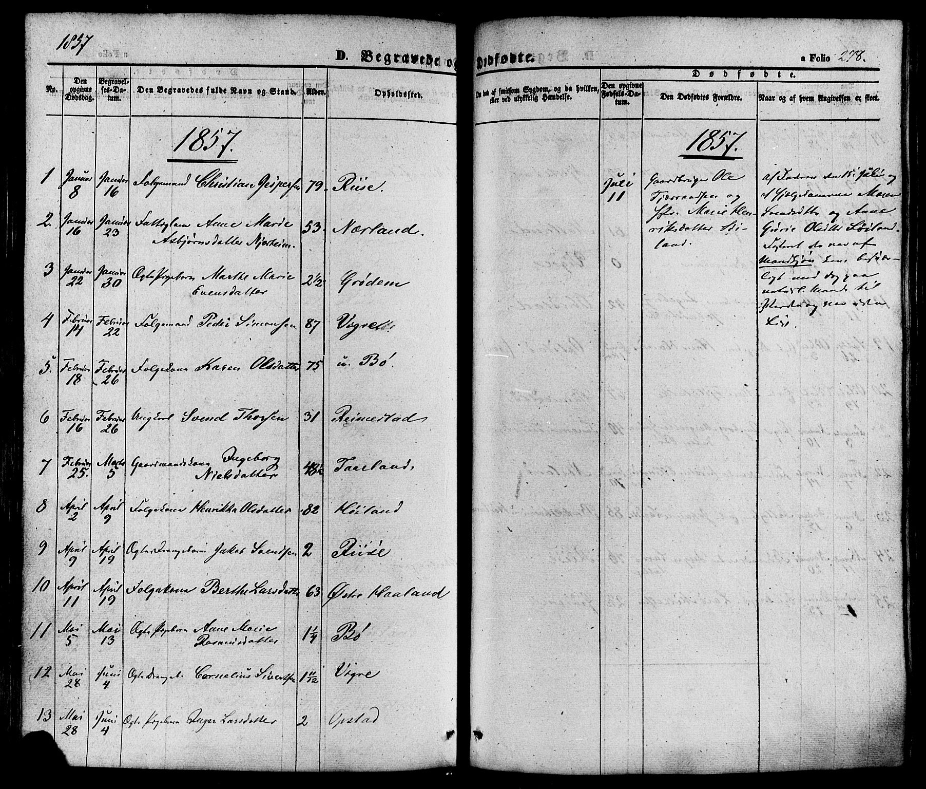 Hå sokneprestkontor, AV/SAST-A-101801/001/30BA/L0008: Parish register (official) no. A 7, 1853-1878, p. 278