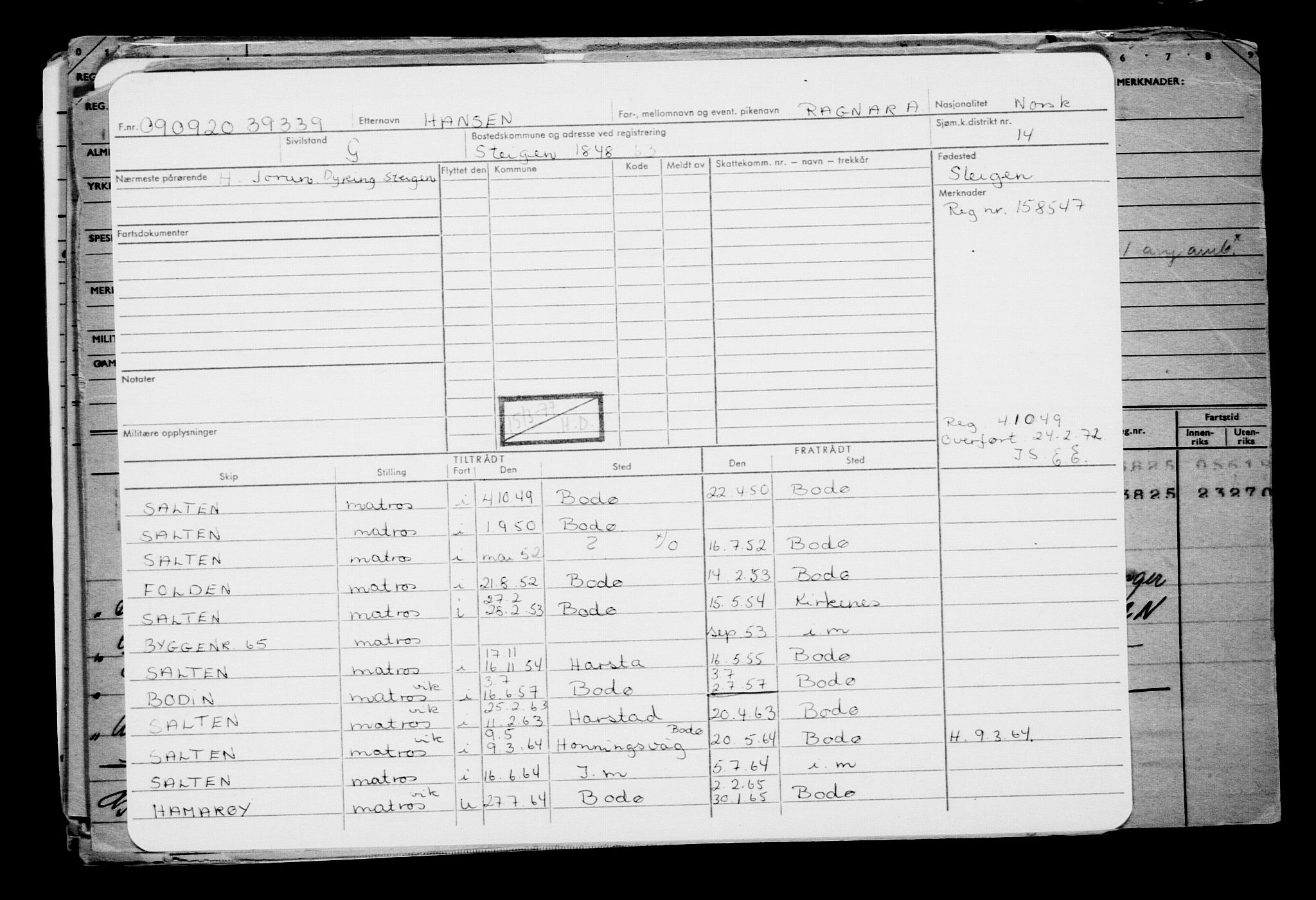 Direktoratet for sjømenn, AV/RA-S-3545/G/Gb/L0185: Hovedkort, 1920, p. 195