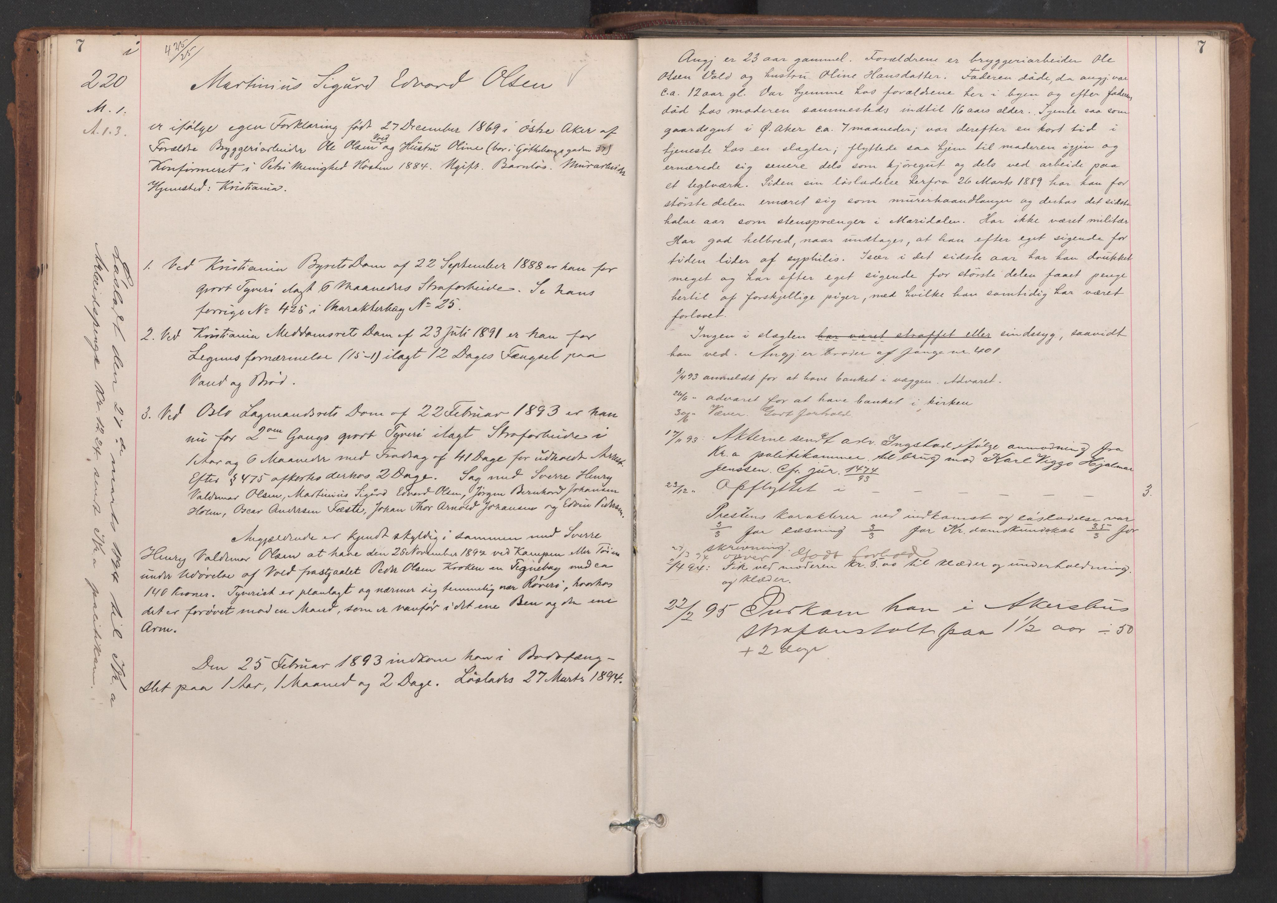 Botsfengslet, AV/RA-S-1539/D/Db/Dbb/L0028: 214i - 506i, 1893-1894, p. 7